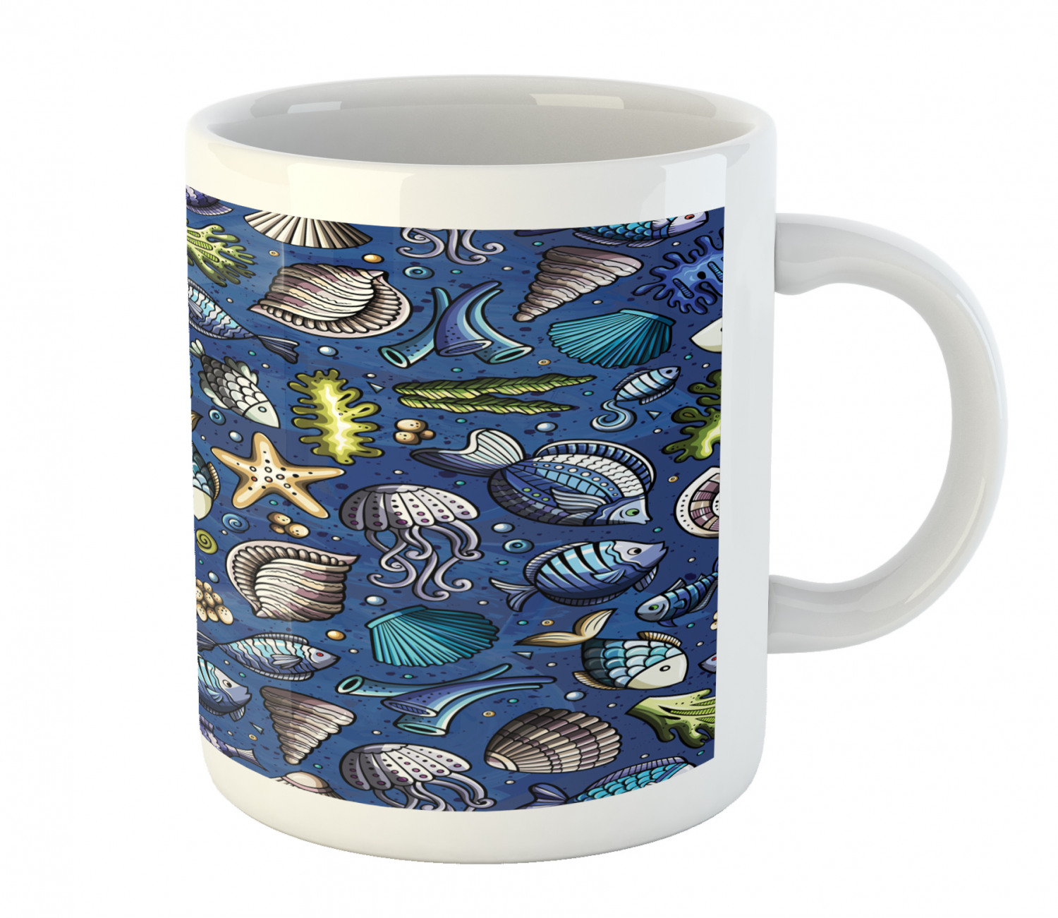 Ambesonne Nautical Ceramic Coffee Mug Cup for Water Tea Drinks, 11 oz - Picture 58 of 244