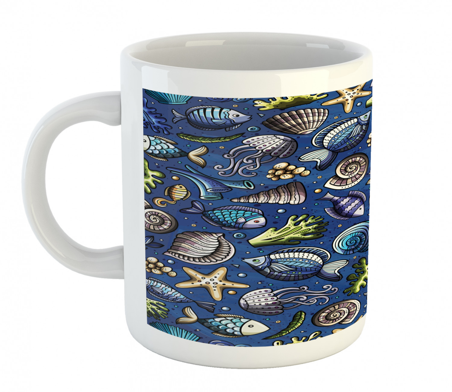 Ambesonne Nautical Ceramic Coffee Mug Cup for Water Tea Drinks, 11 oz - Picture 59 of 244