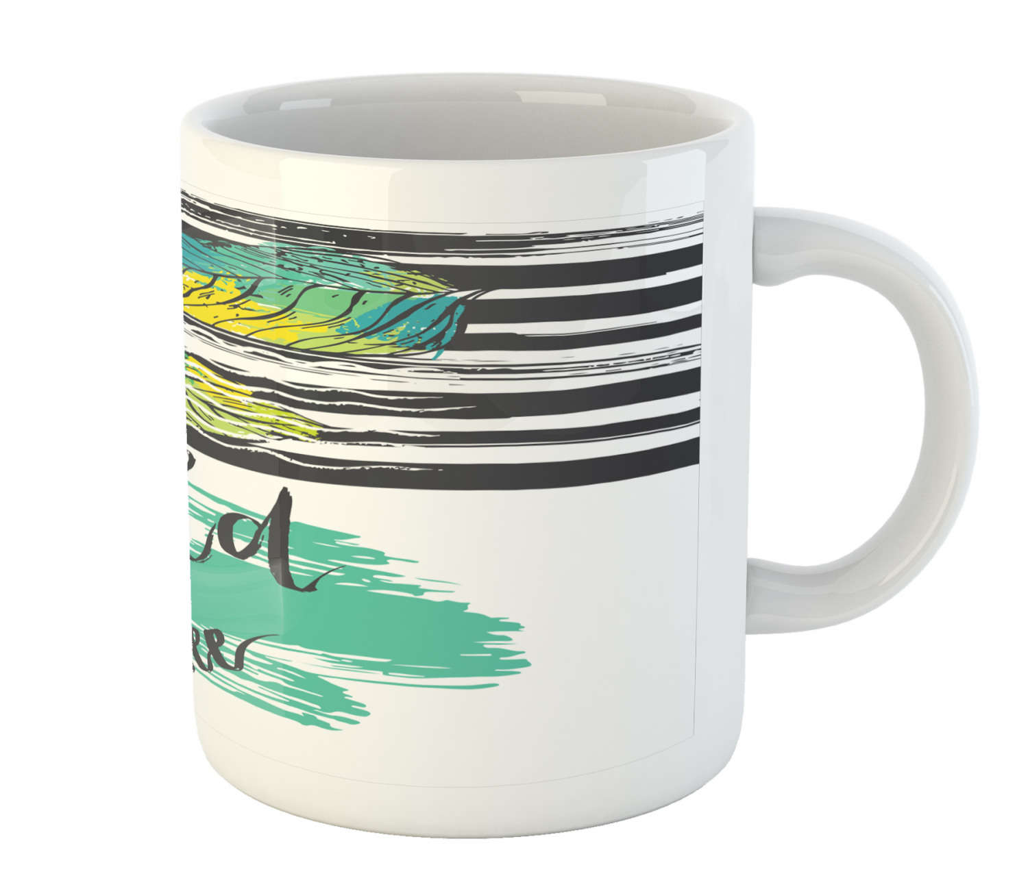 Ambesonne Abstract Surreal Ceramic Coffee Mug Cup for Water Tea Drinks, 11 oz - Picture 234 of 244