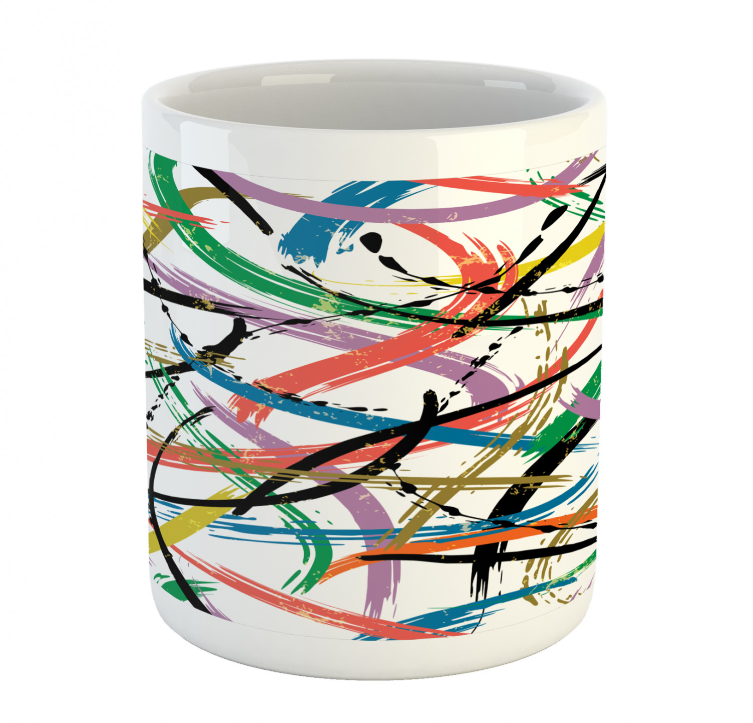 Ambesonne Abstract Surreal Ceramic Coffee Mug Cup for Water Tea Drinks, 11 oz - Picture 133 of 244