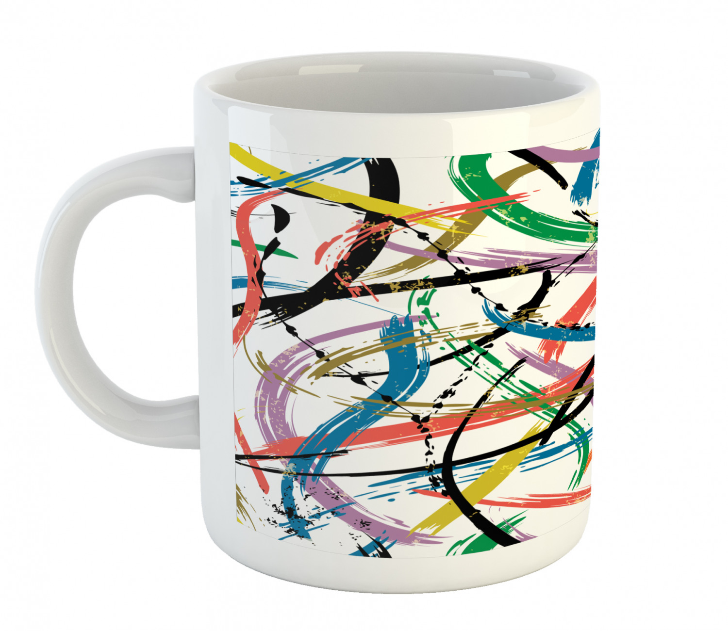 Ambesonne Abstract Surreal Ceramic Coffee Mug Cup for Water Tea Drinks, 11 oz - Picture 135 of 244