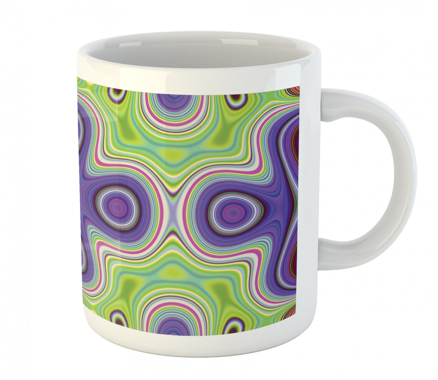 Ambesonne Abstract Surreal Ceramic Coffee Mug Cup for Water Tea Drinks, 11 oz - Picture 110 of 244