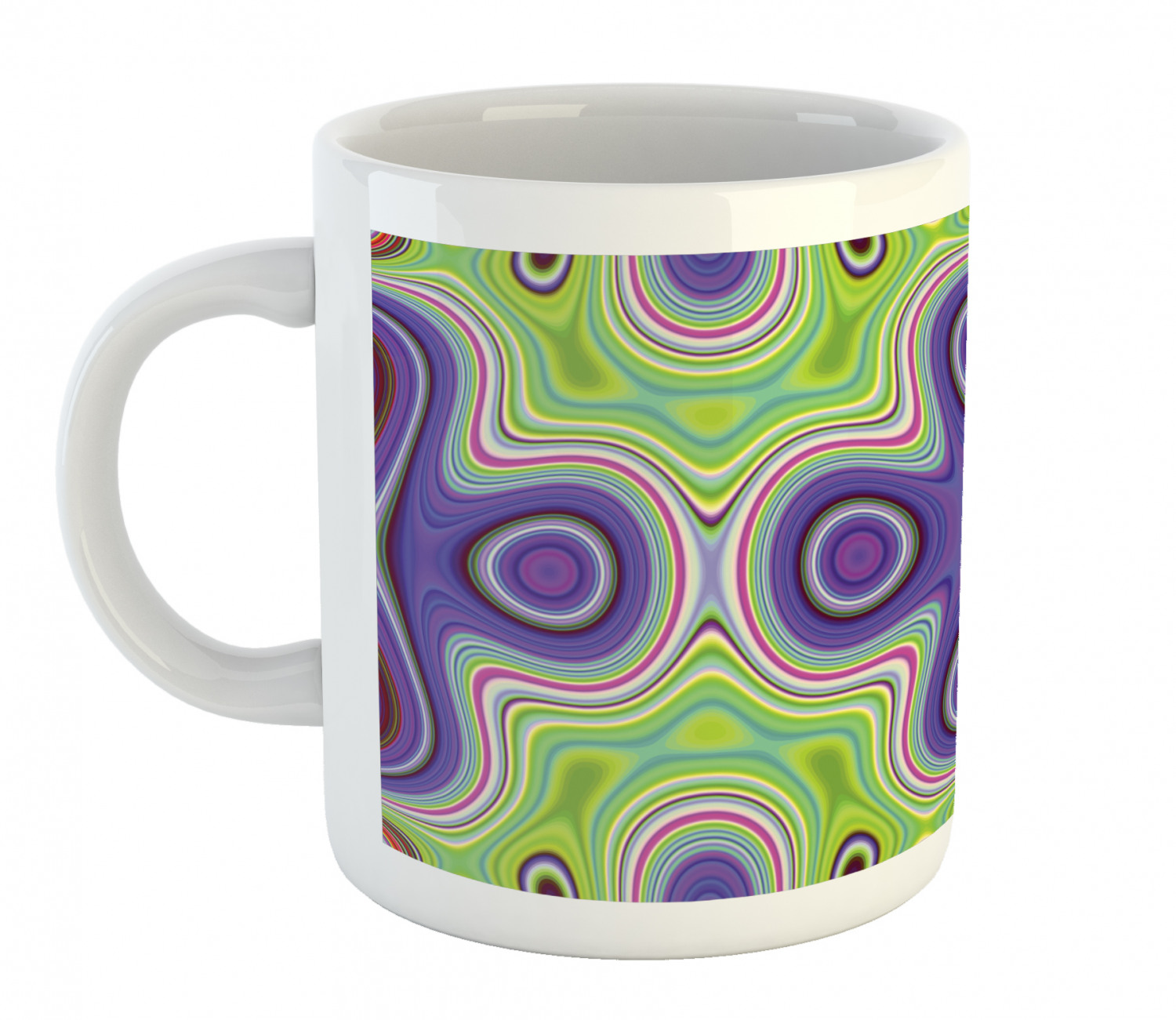 Ambesonne Abstract Surreal Ceramic Coffee Mug Cup for Water Tea Drinks, 11 oz - Picture 111 of 244