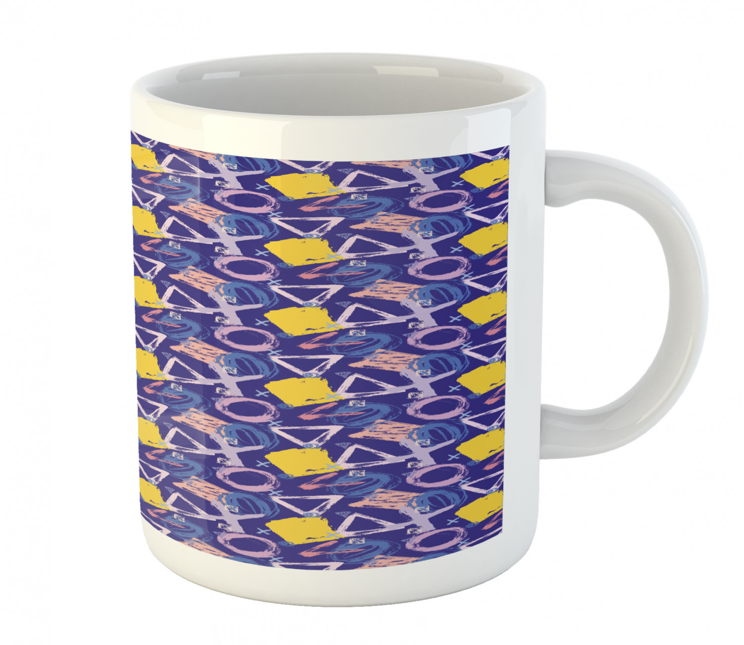 Ambesonne Abstract Surreal Ceramic Coffee Mug Cup for Water Tea Drinks, 11 oz - Picture 90 of 244