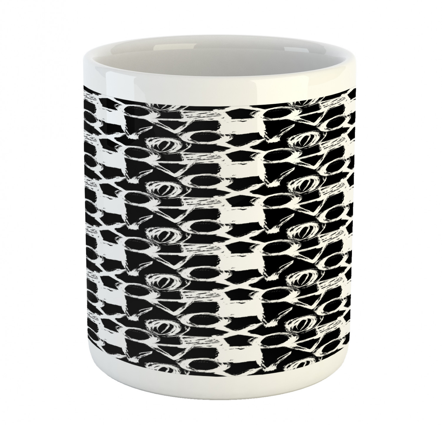 Ambesonne Abstract Surreal Ceramic Coffee Mug Cup for Water Tea Drinks, 11 oz - Picture 17 of 244