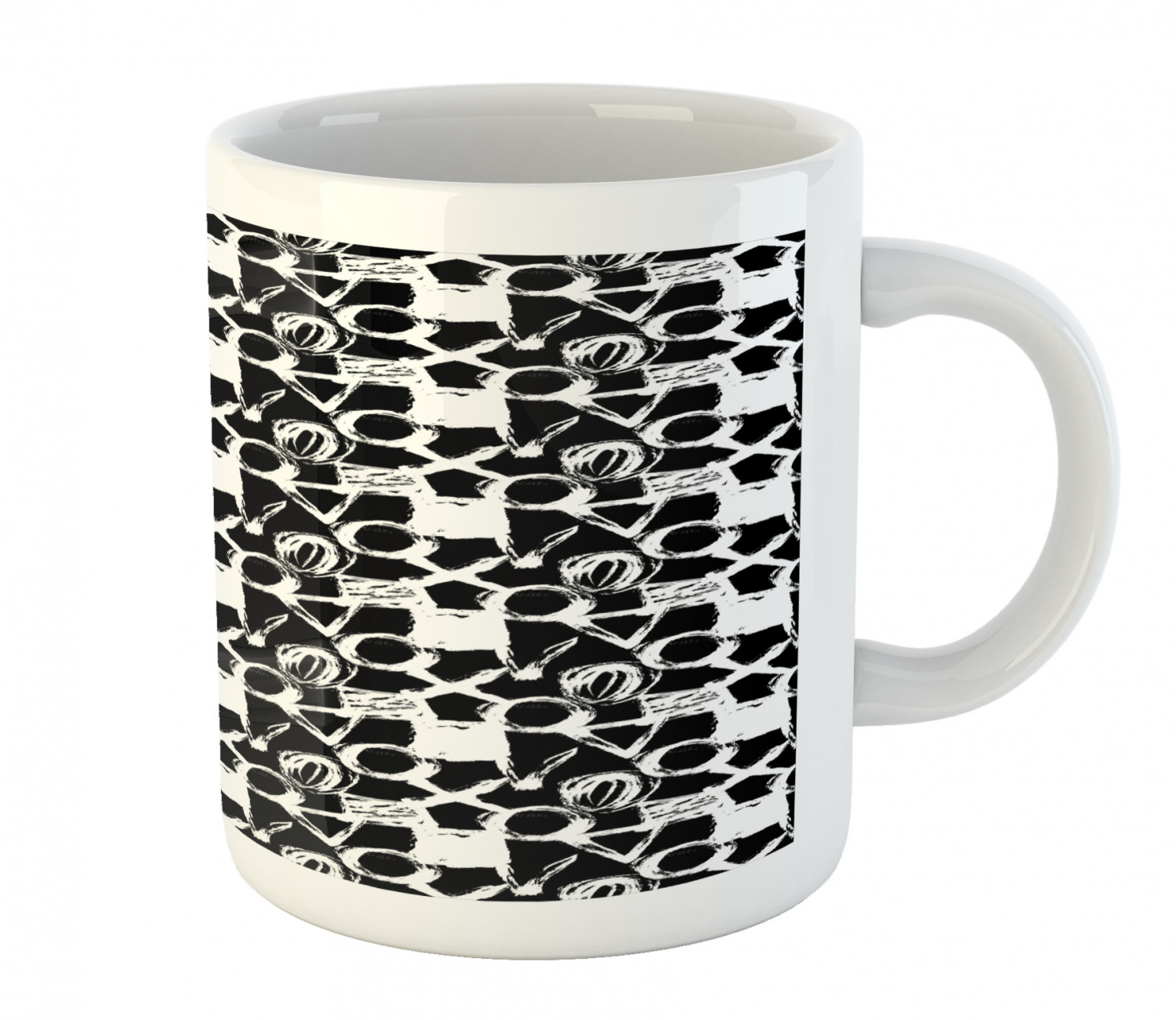 Ambesonne Abstract Surreal Ceramic Coffee Mug Cup for Water Tea Drinks, 11 oz - Picture 18 of 244