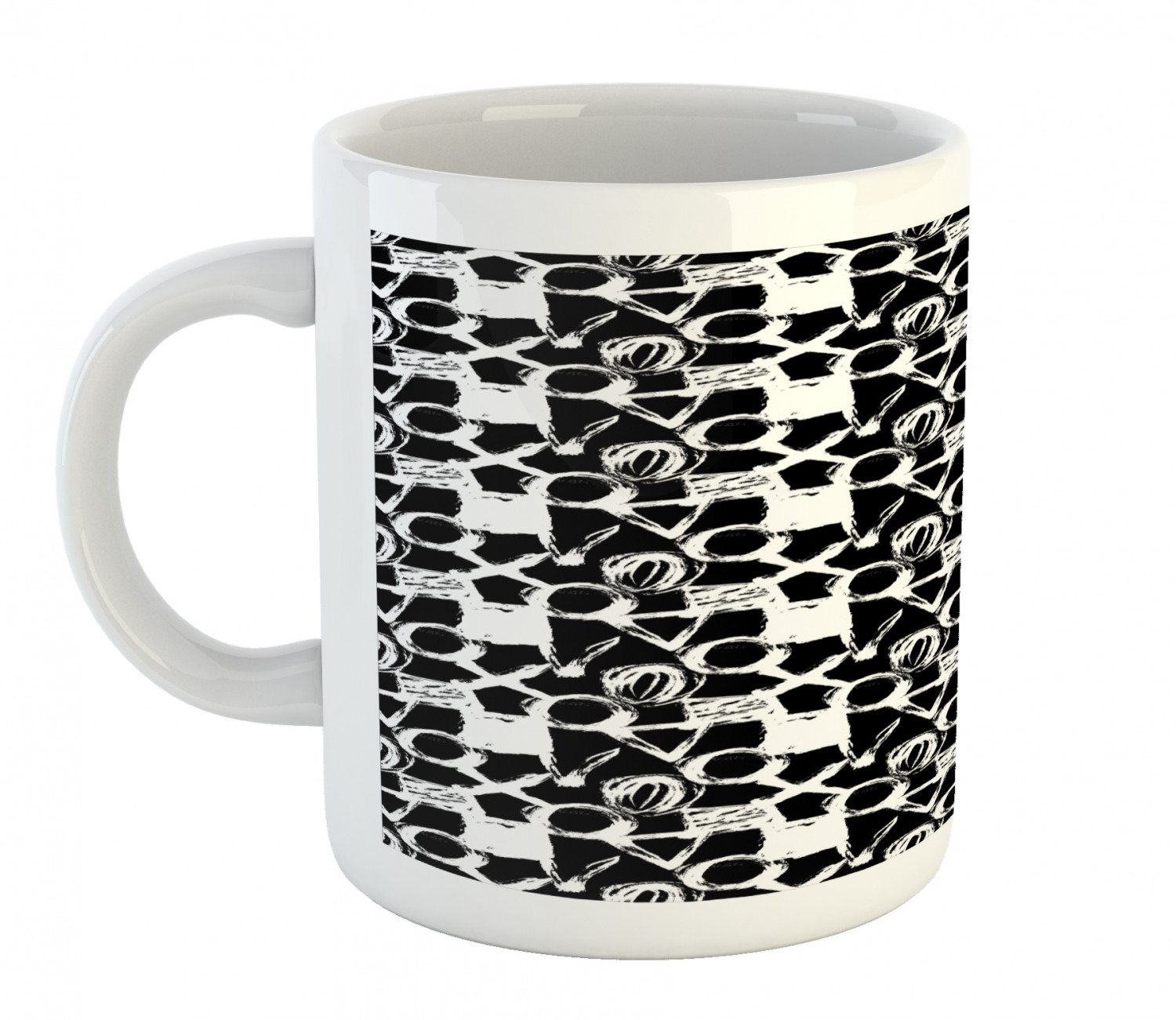 Ambesonne Abstract Surreal Ceramic Coffee Mug Cup for Water Tea Drinks, 11 oz - Picture 19 of 244