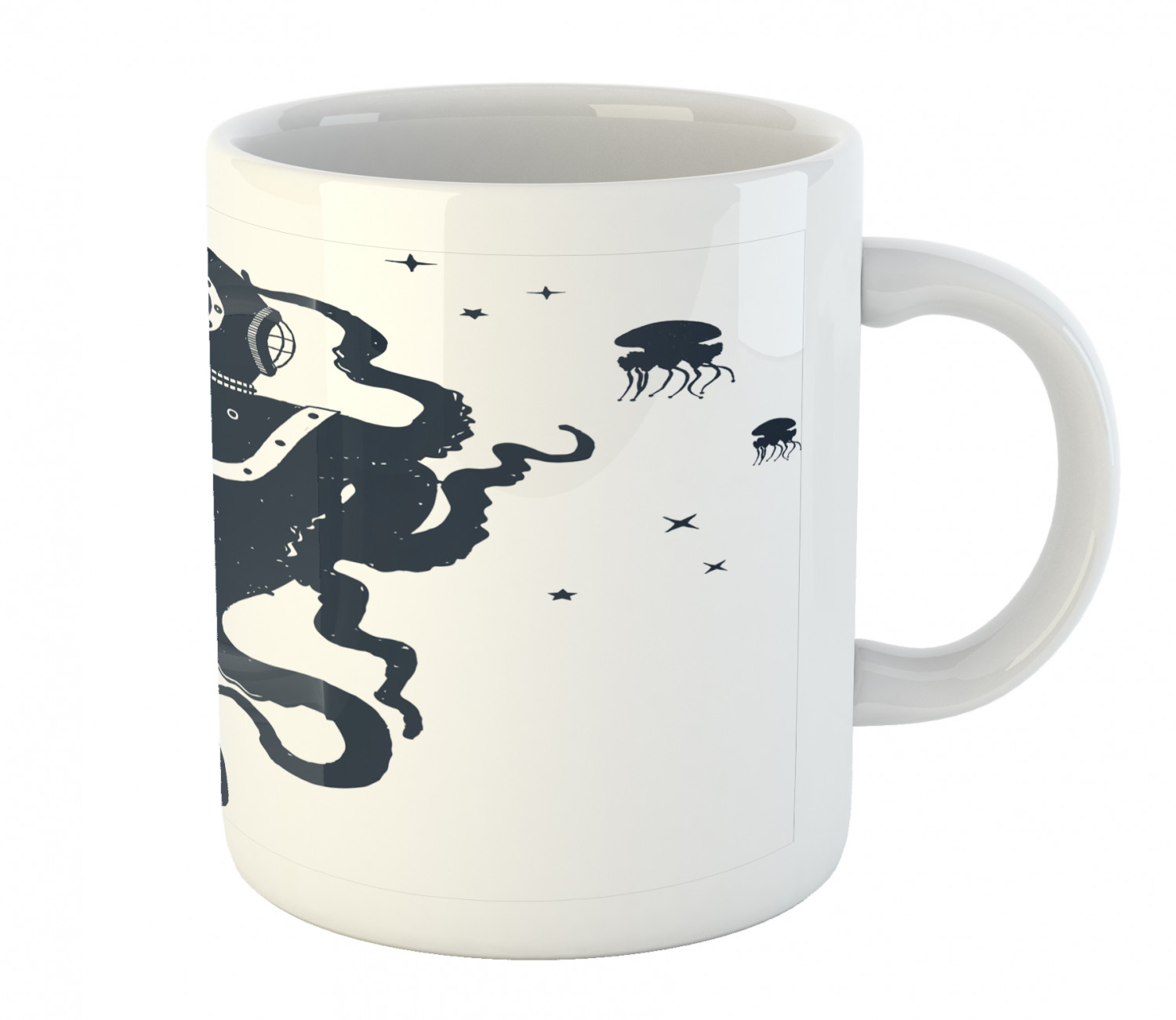 Ambesonne Nautical Ceramic Coffee Mug Cup for Water Tea Drinks, 11 oz - Picture 122 of 244