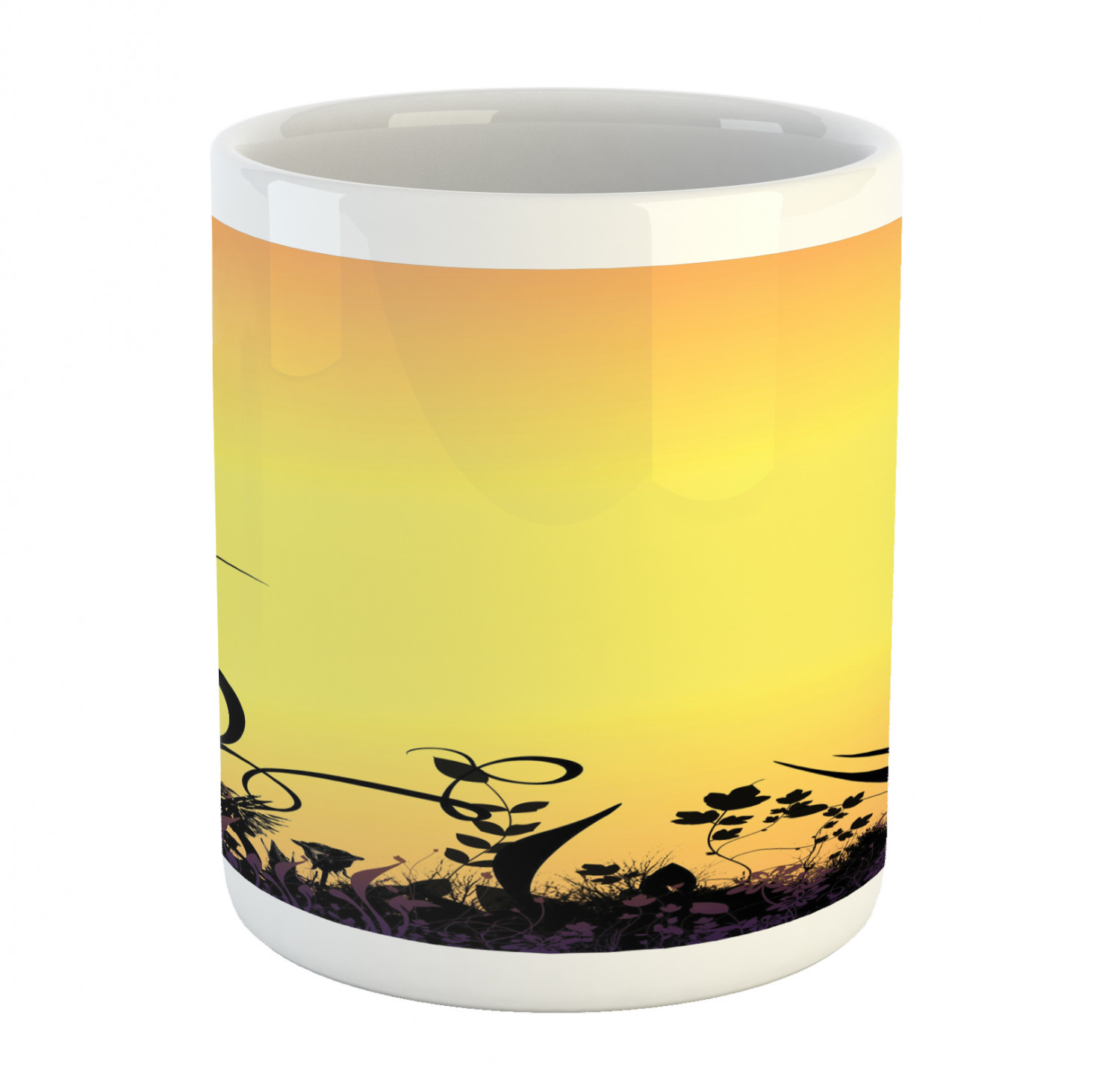 Ambesonne Abstract Surreal Ceramic Coffee Mug Cup for Water Tea Drinks, 11 oz - Picture 165 of 244