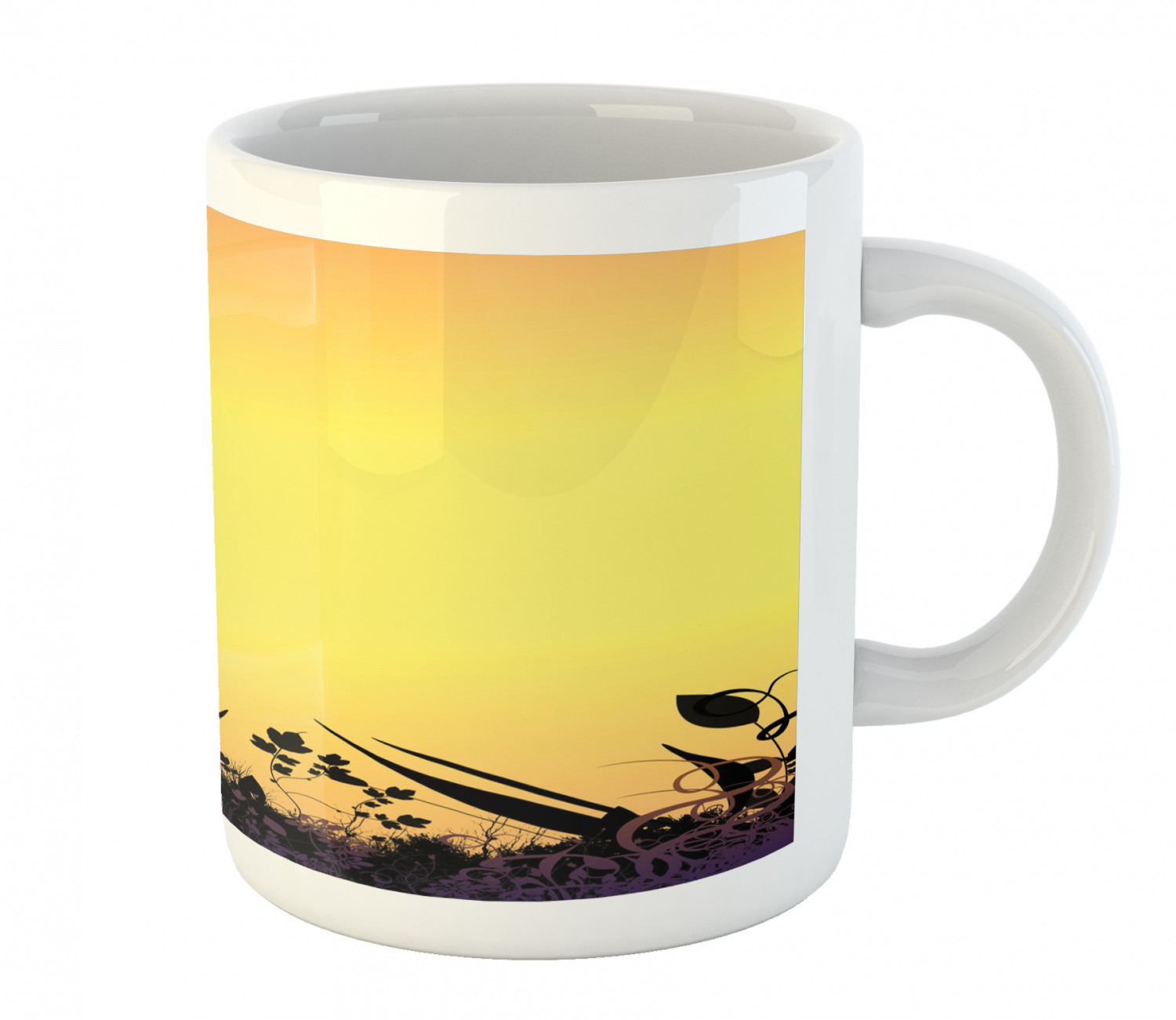 Ambesonne Abstract Surreal Ceramic Coffee Mug Cup for Water Tea Drinks, 11 oz - Picture 166 of 244