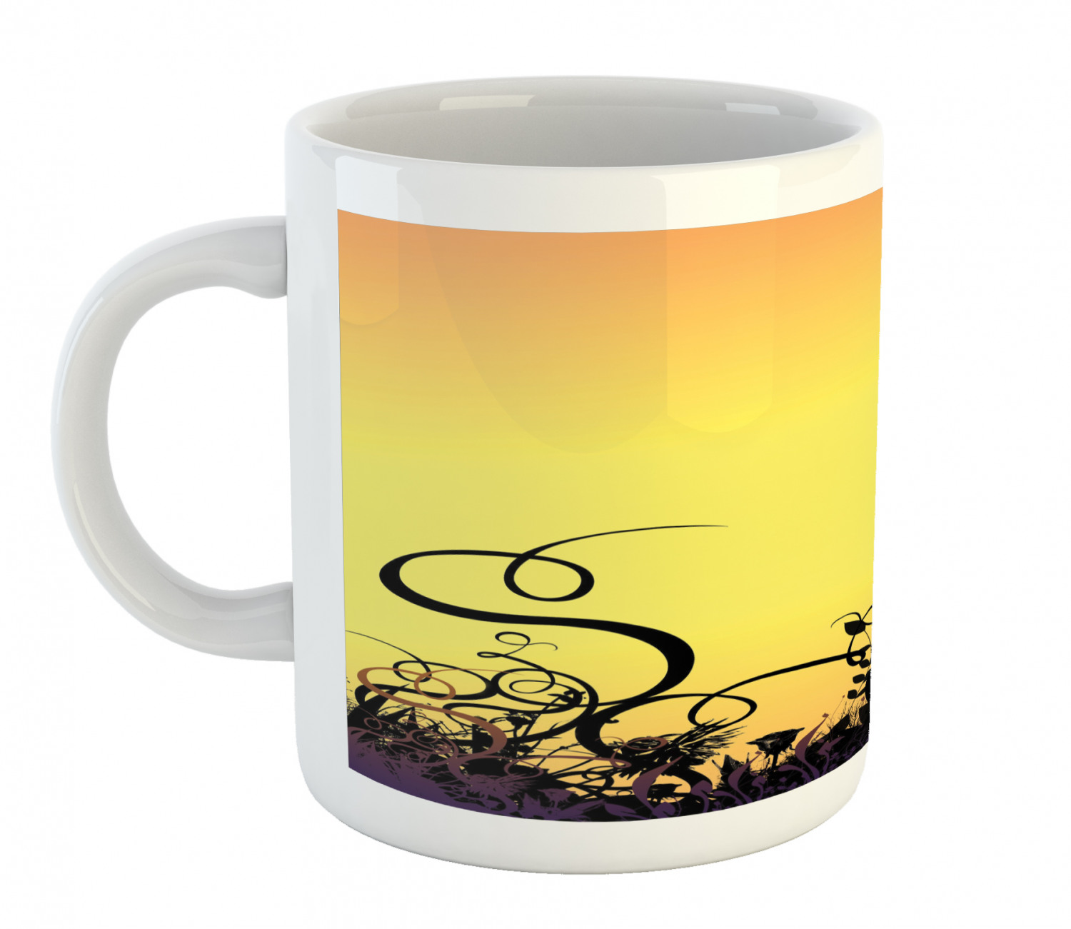 Ambesonne Abstract Surreal Ceramic Coffee Mug Cup for Water Tea Drinks, 11 oz - Picture 167 of 244