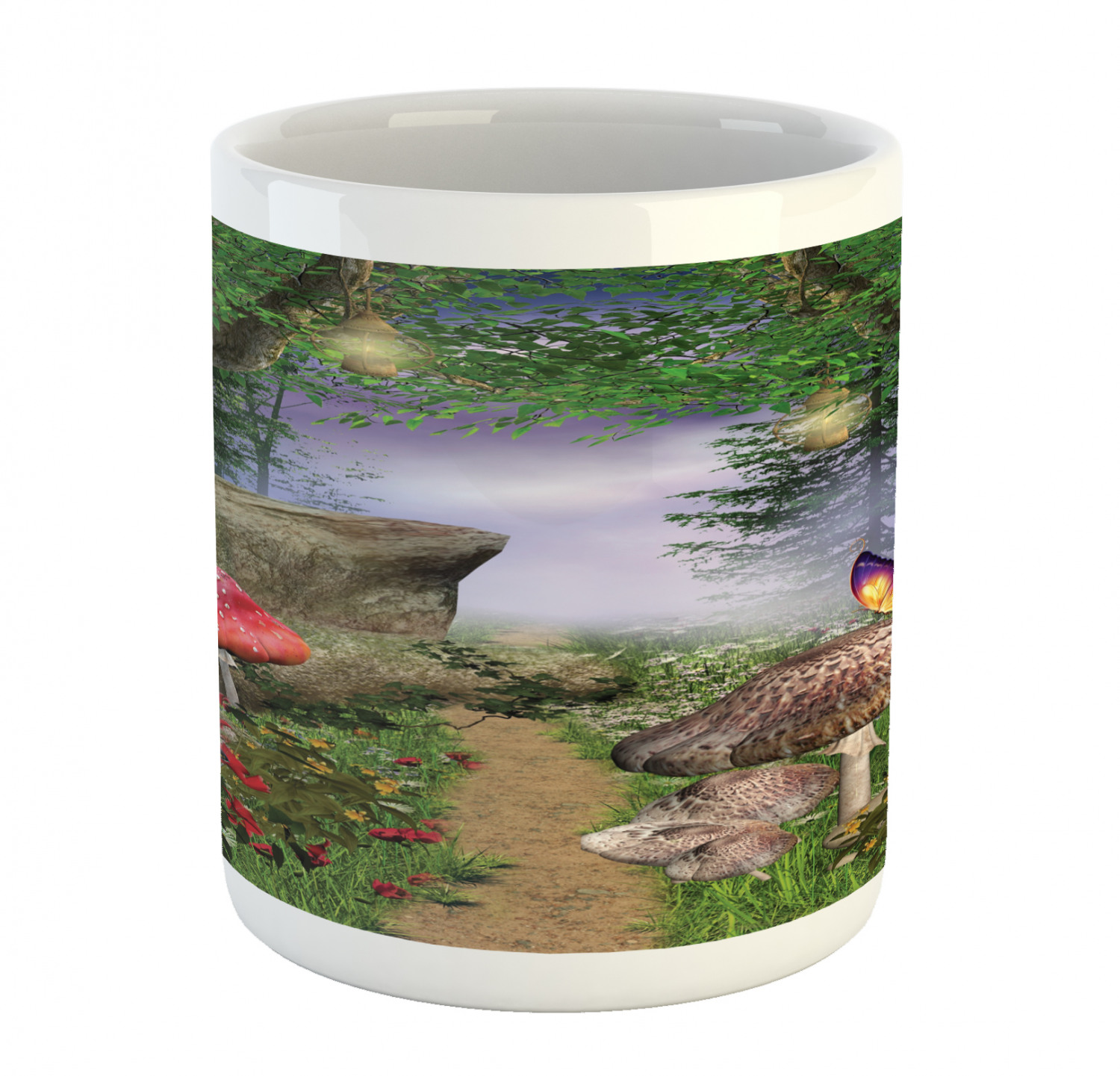 Ceramic Mug for Hot Beverages 11 oz Drink Cup Ambesonne - Picture 13 of 244