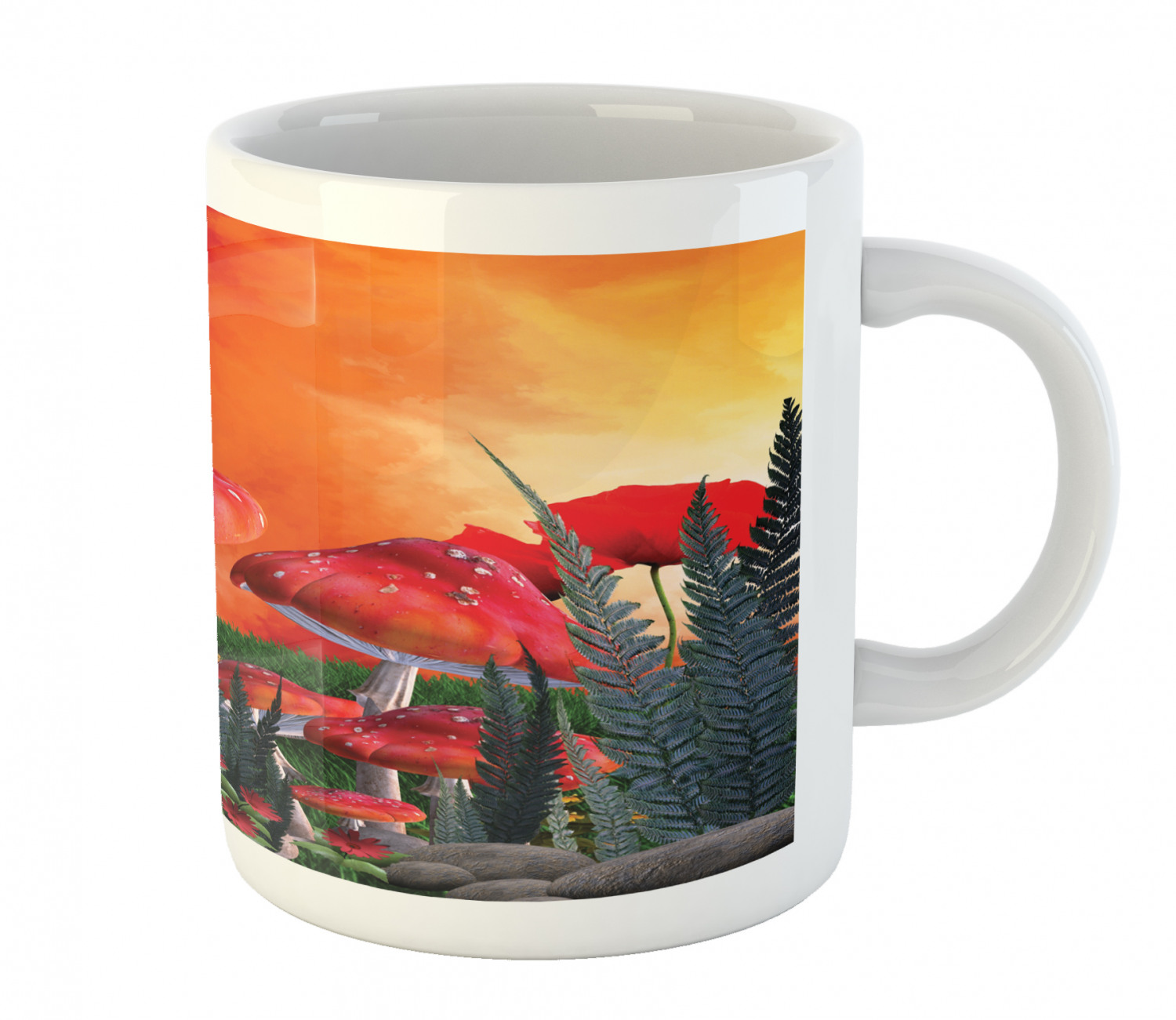 Ceramic Mug for Hot Beverages 11 oz Drink Cup Ambesonne - Picture 34 of 244
