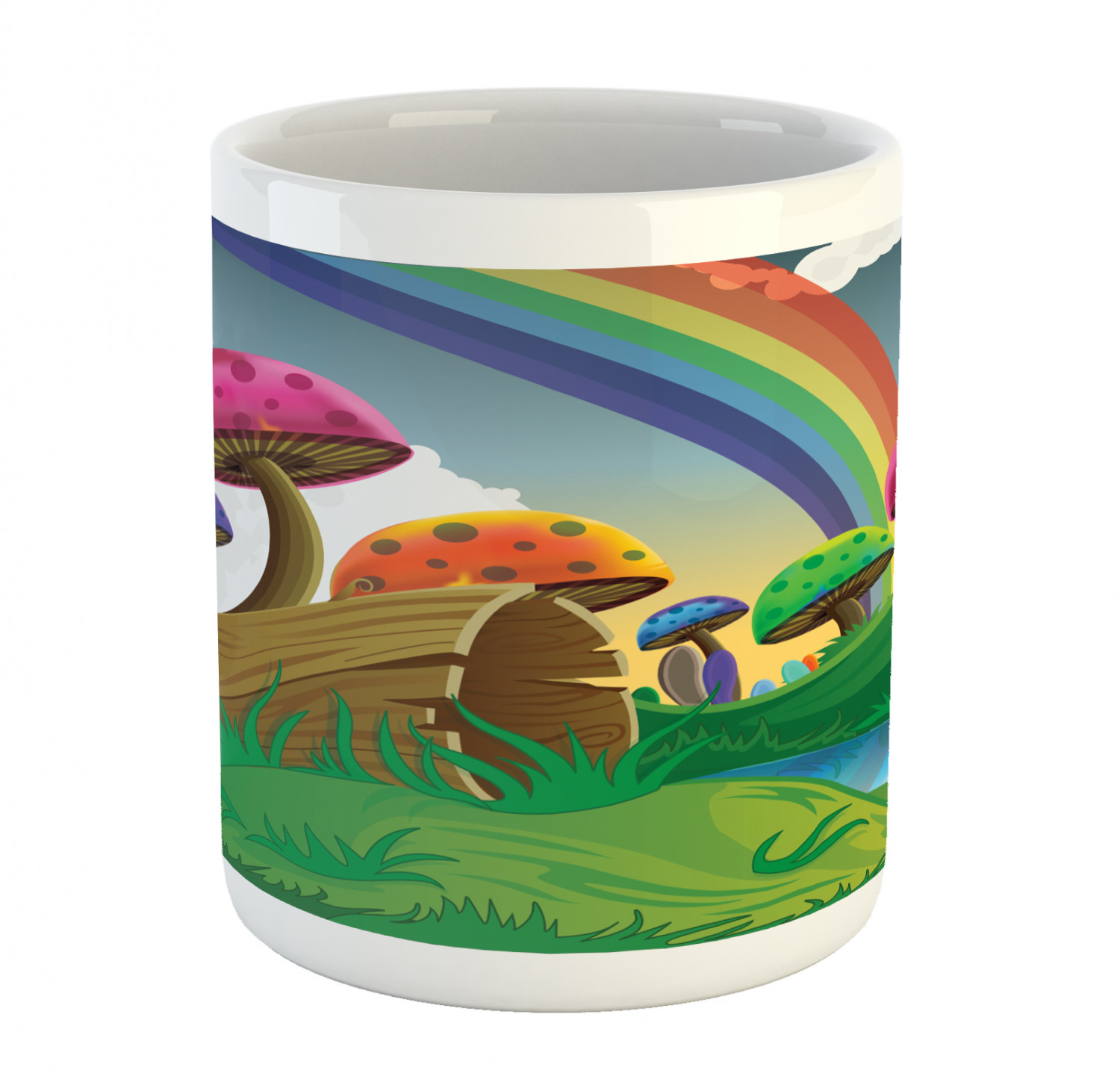 Ceramic Mug for Hot Beverages 11 oz Drink Cup Ambesonne - Picture 197 of 244