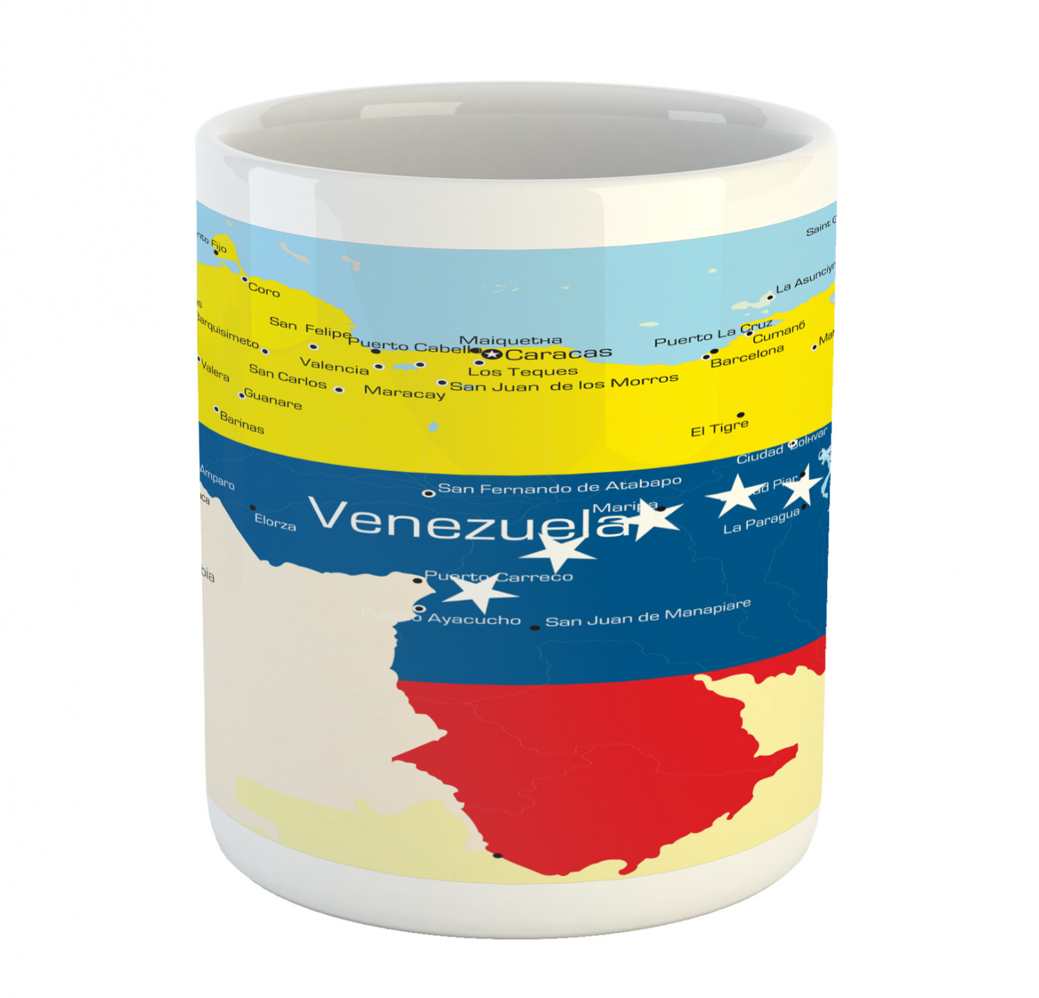 Ceramic Mug for Hot Beverages 11 oz Drink Cup Ambesonne - Picture 45 of 244