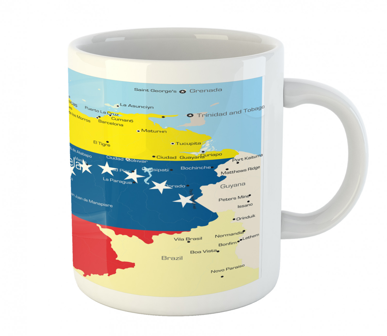 Ceramic Mug for Hot Beverages 11 oz Drink Cup Ambesonne - Picture 46 of 244