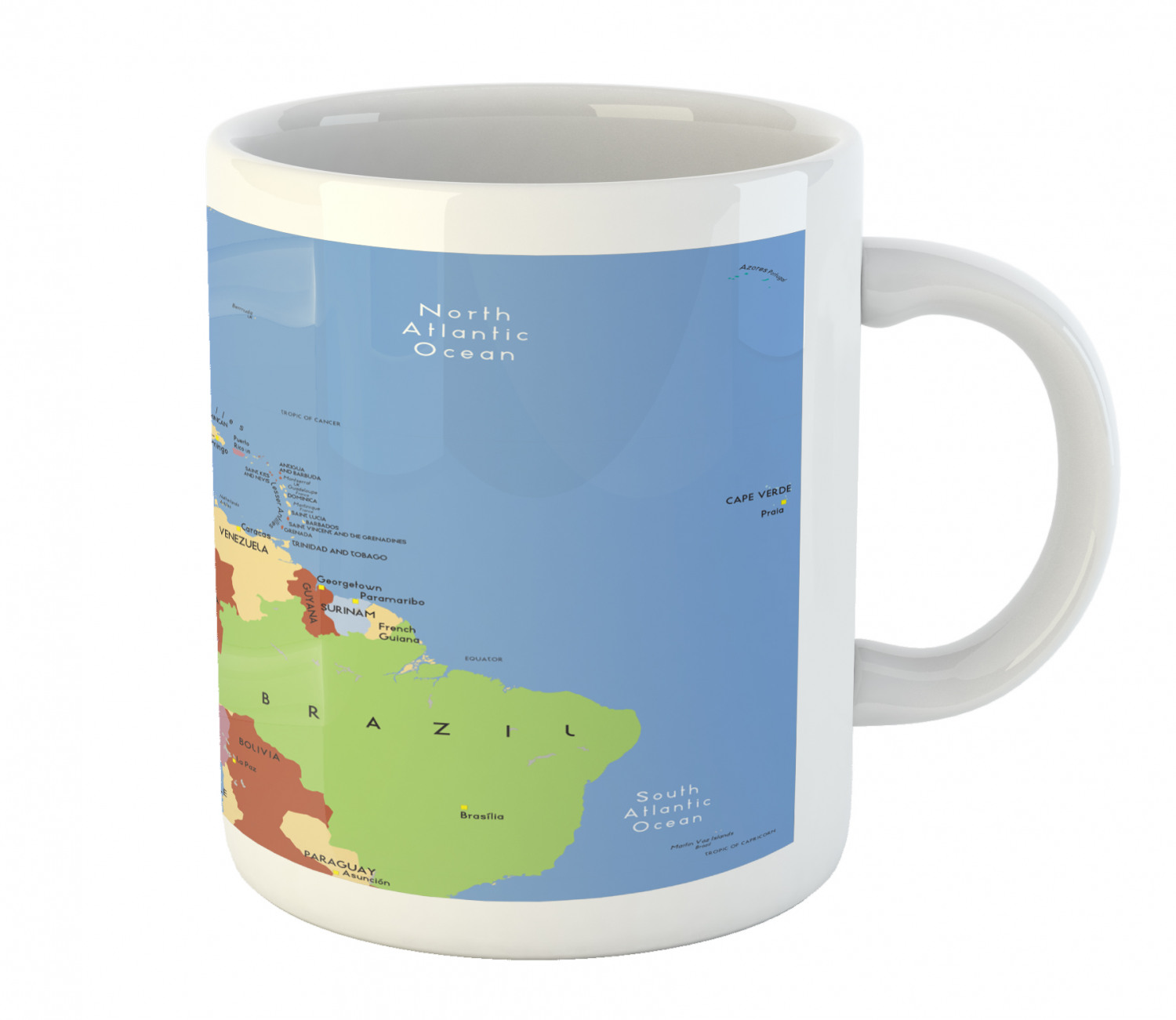 Ceramic Mug for Hot Beverages 11 oz Drink Cup Ambesonne - Picture 190 of 244