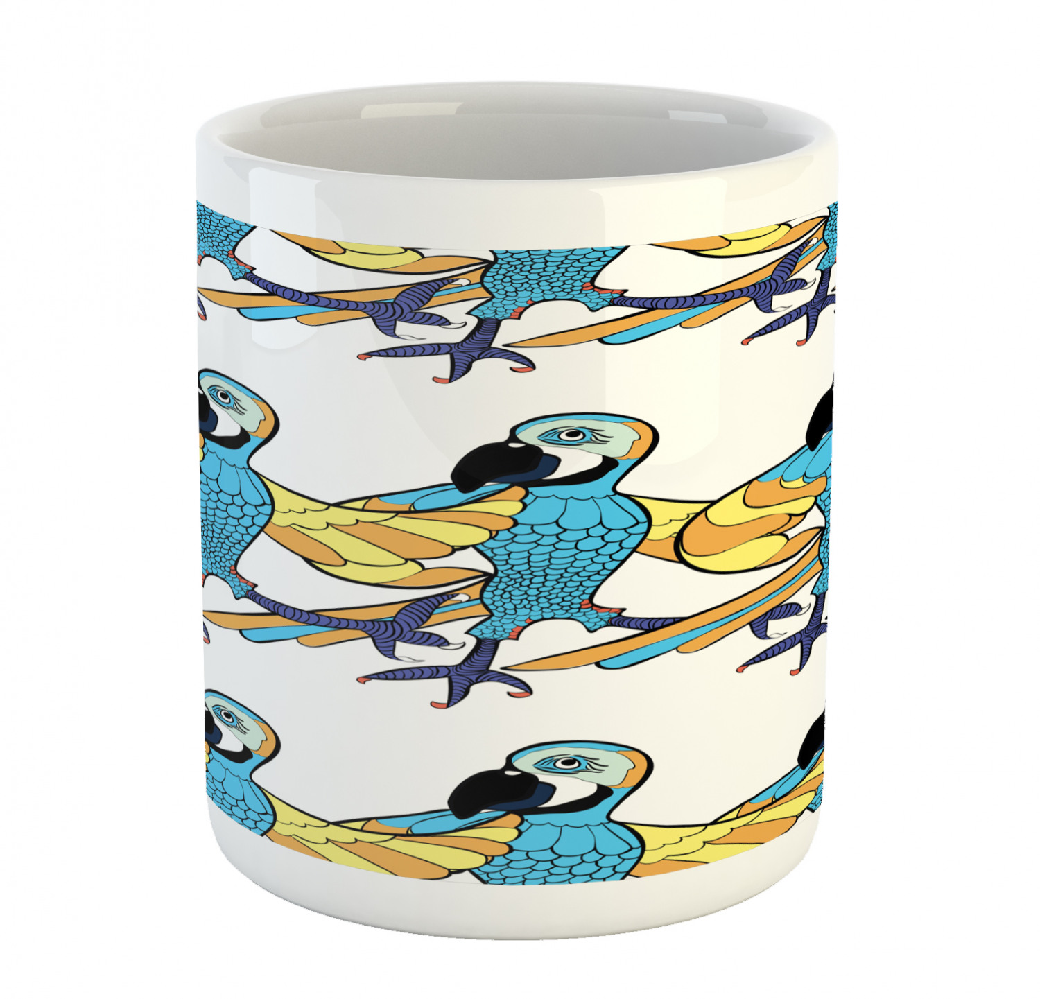 Ceramic Mug for Hot Beverages 11 oz Drink Cup Ambesonne - Picture 225 of 244