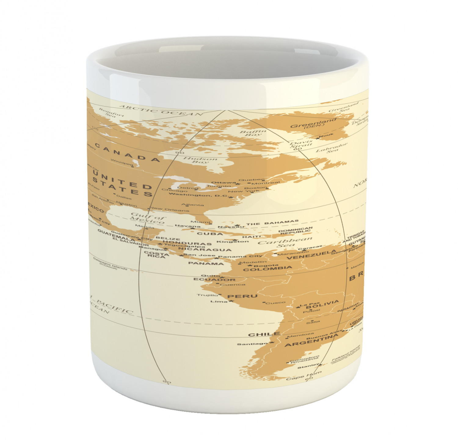 Ceramic Mug for Hot Beverages 11 oz Drink Cup Ambesonne - Picture 153 of 244