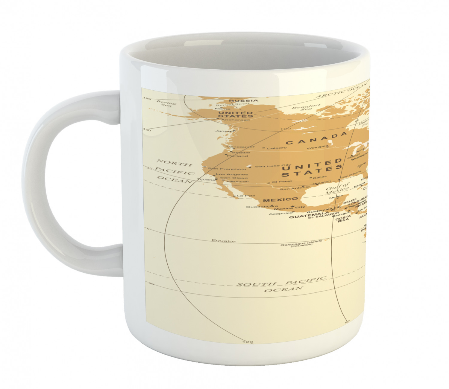 Ceramic Mug for Hot Beverages 11 oz Drink Cup Ambesonne - Picture 155 of 244