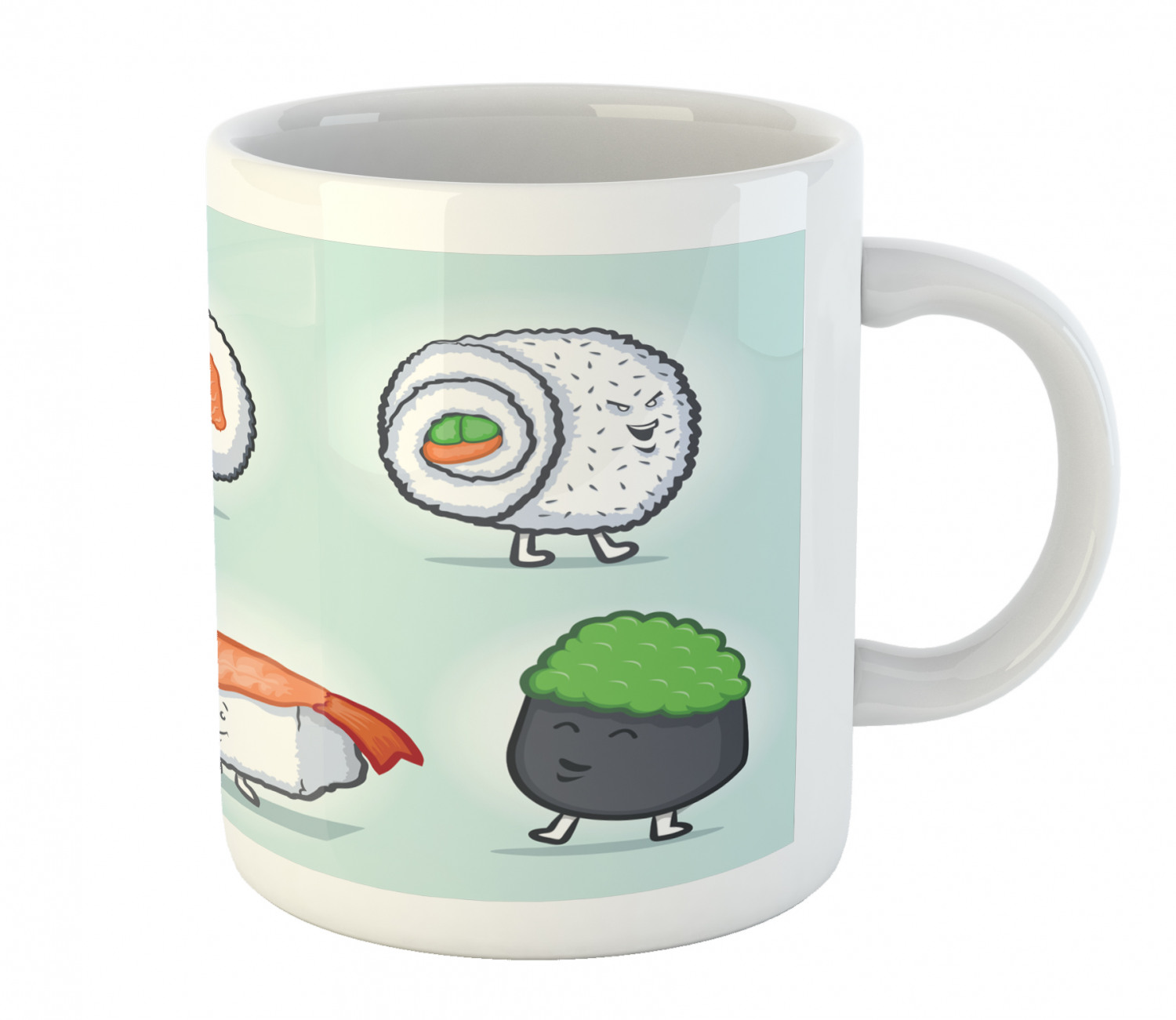 Ceramic Mug for Hot Beverages 11 oz Drink Cup Ambesonne - Picture 98 of 244