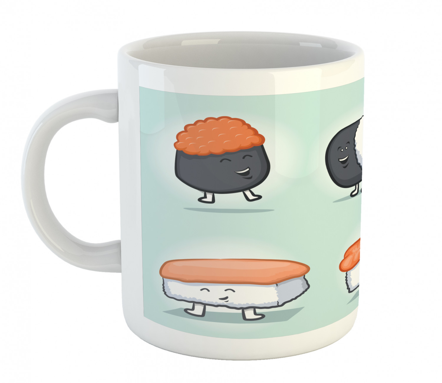 Ceramic Mug for Hot Beverages 11 oz Drink Cup Ambesonne - Picture 99 of 244