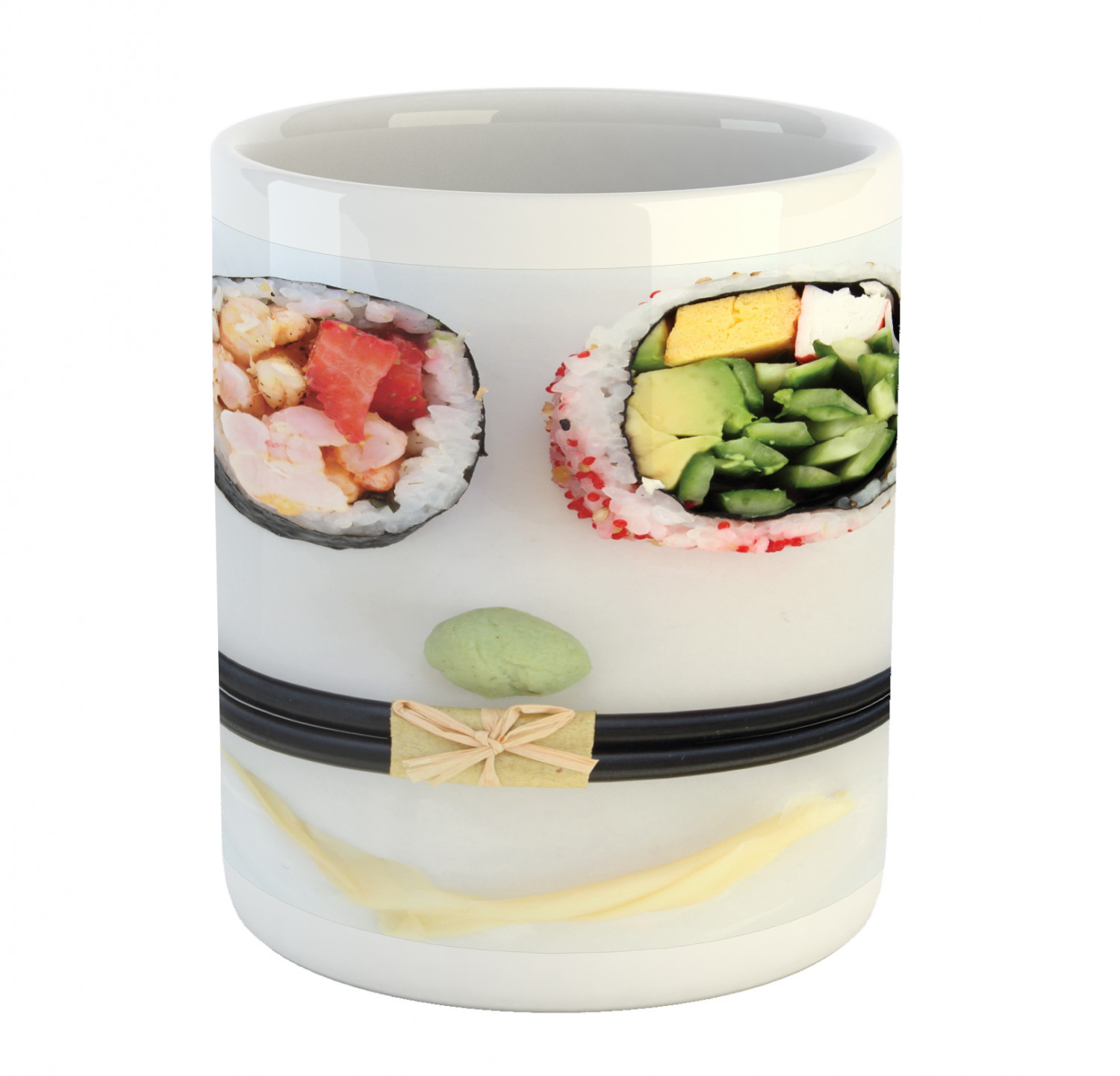 Ceramic Mug for Hot Beverages 11 oz Drink Cup Ambesonne - Picture 205 of 244