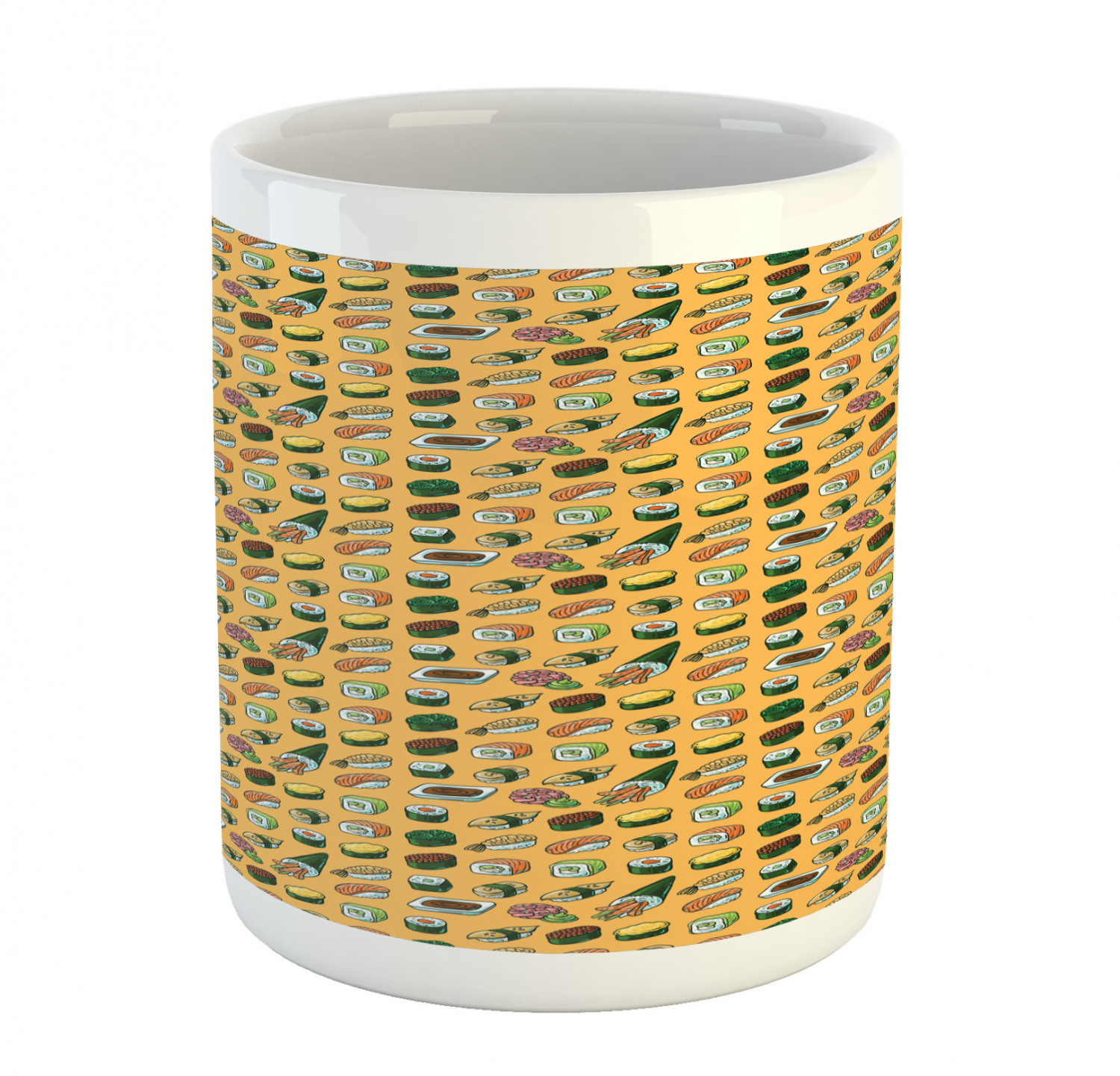 Ceramic Mug for Hot Beverages 11 oz Drink Cup Ambesonne - Picture 77 of 244