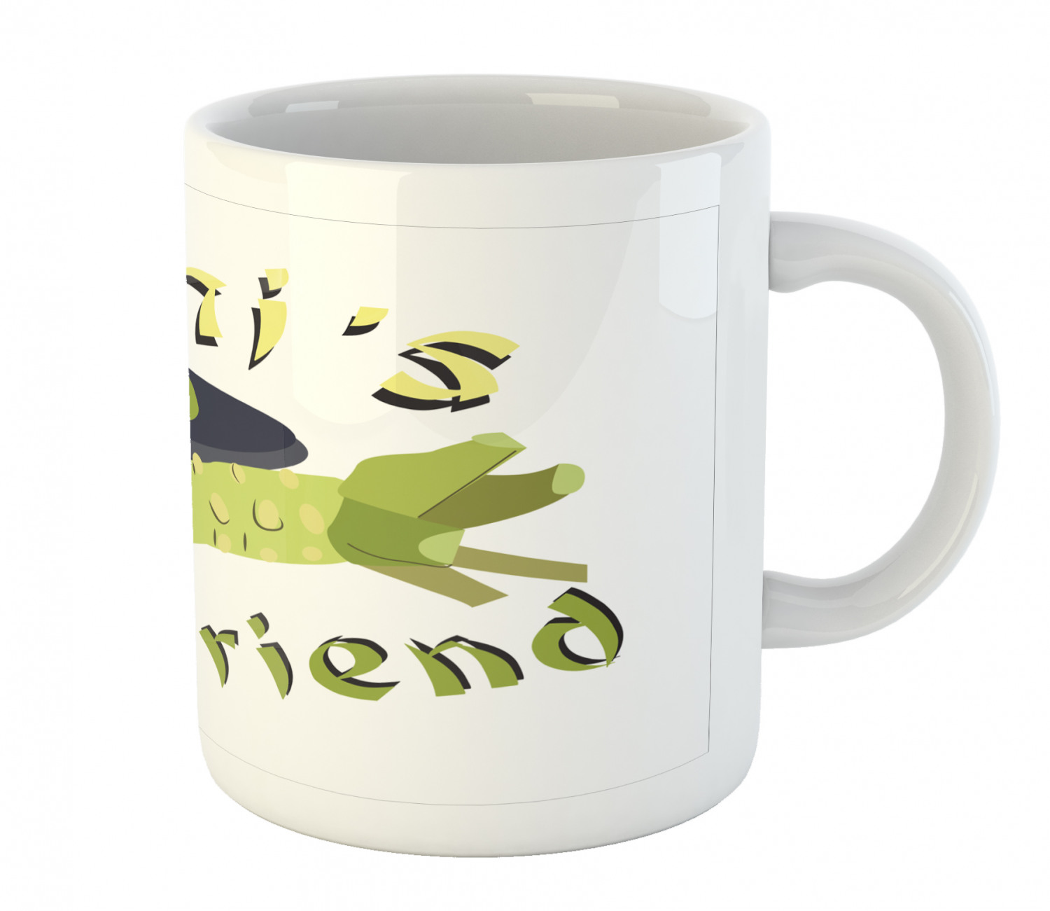 Ceramic Mug for Hot Beverages 11 oz Drink Cup Ambesonne - Picture 218 of 244