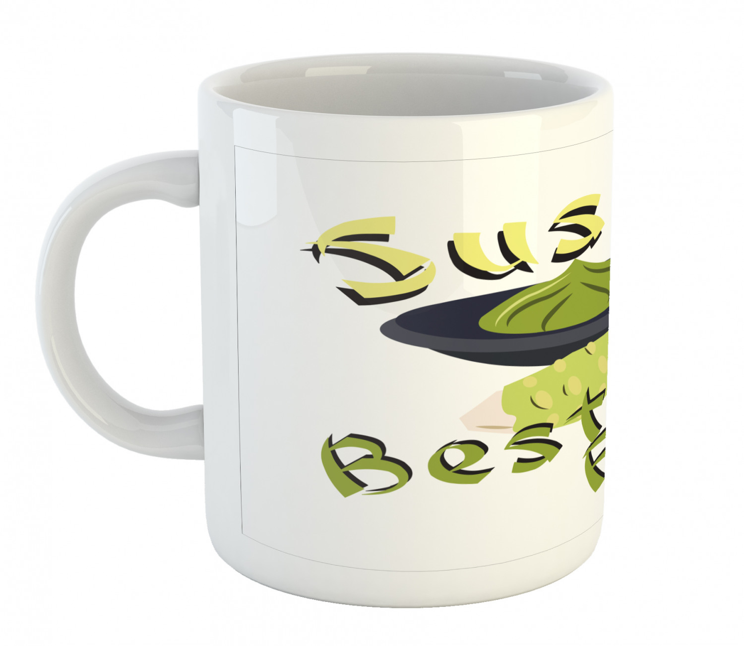 Ceramic Mug for Hot Beverages 11 oz Drink Cup Ambesonne - Picture 219 of 244