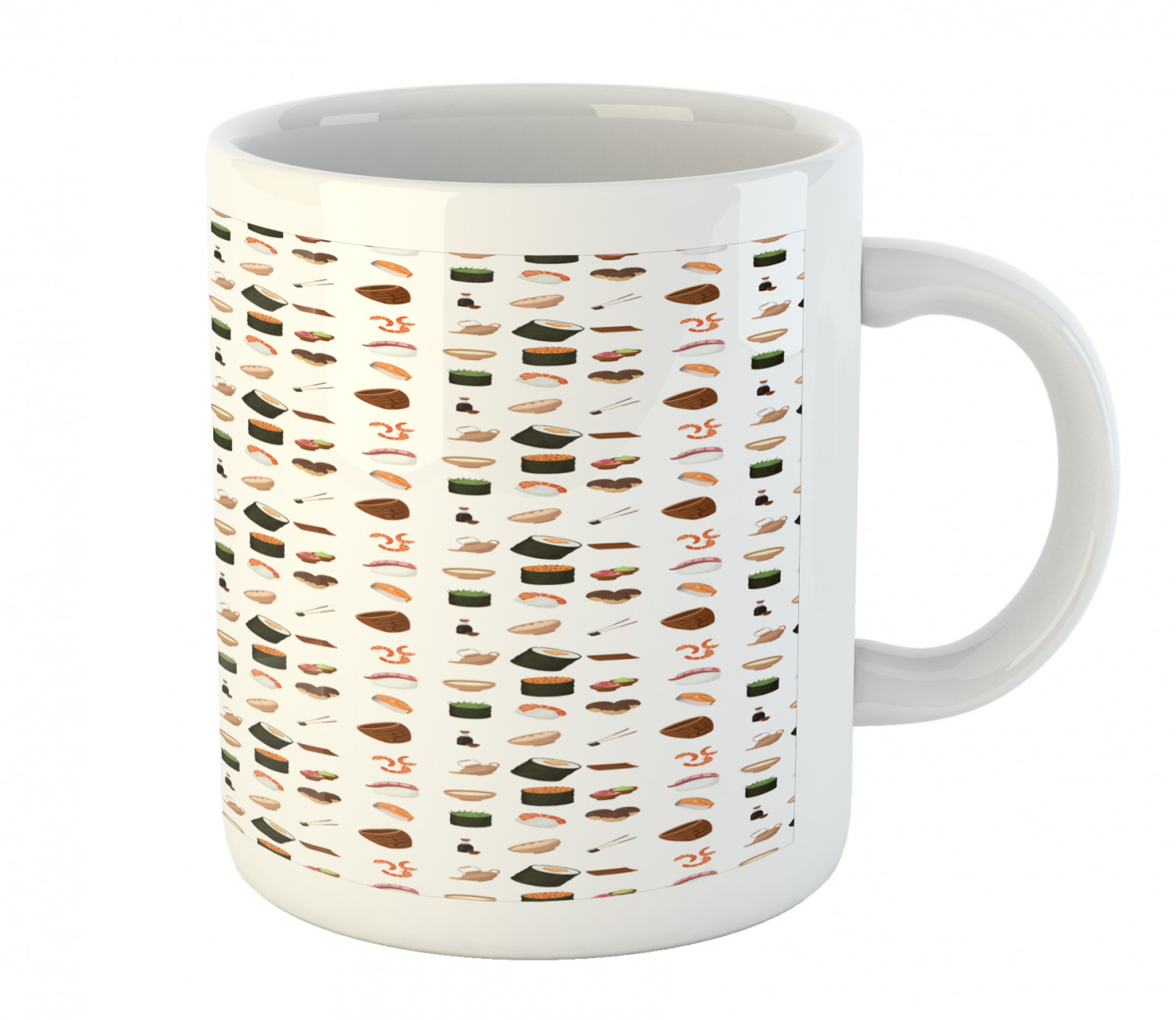 Ceramic Mug for Hot Beverages 11 oz Drink Cup Ambesonne - Picture 130 of 244