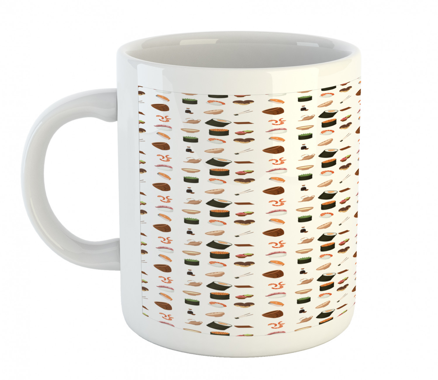 Ceramic Mug for Hot Beverages 11 oz Drink Cup Ambesonne - Picture 131 of 244
