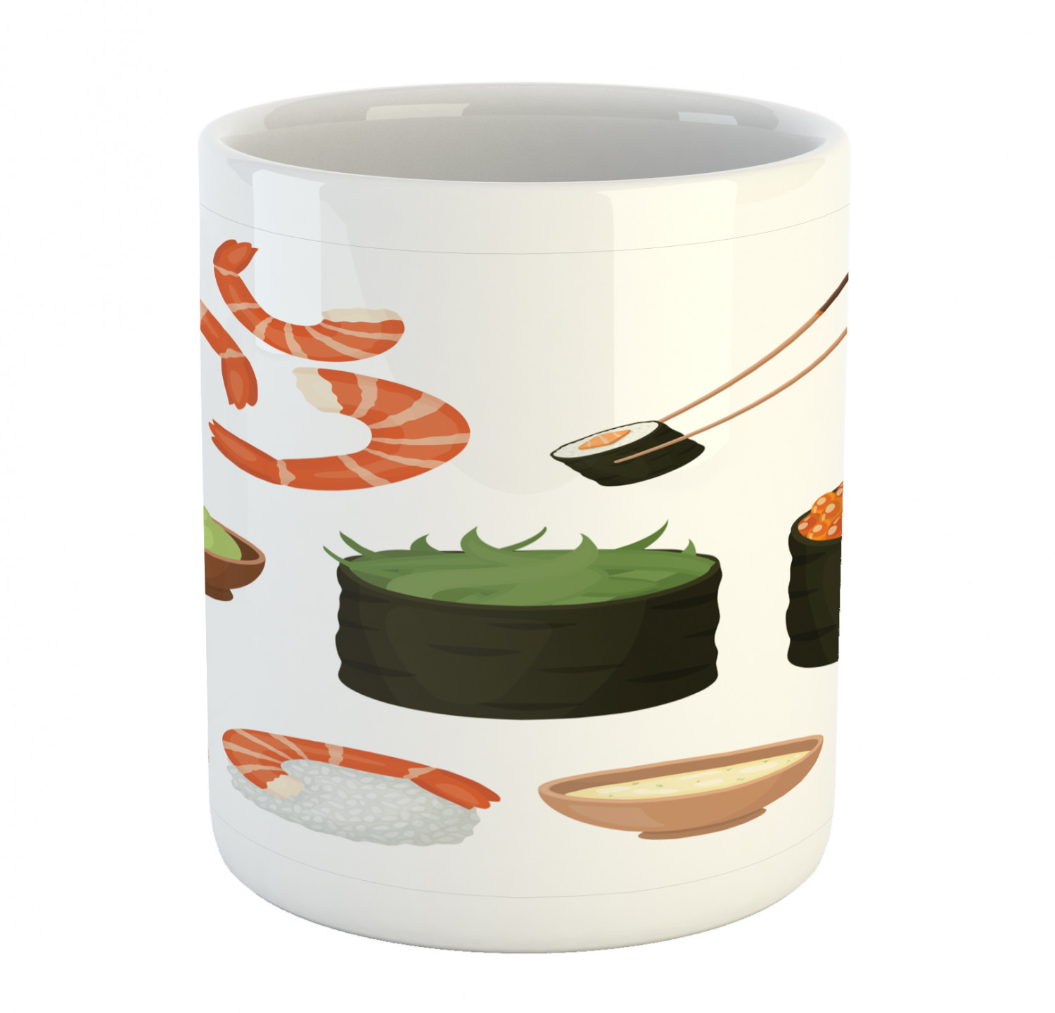 Ceramic Mug for Hot Beverages 11 oz Drink Cup Ambesonne - Picture 85 of 244