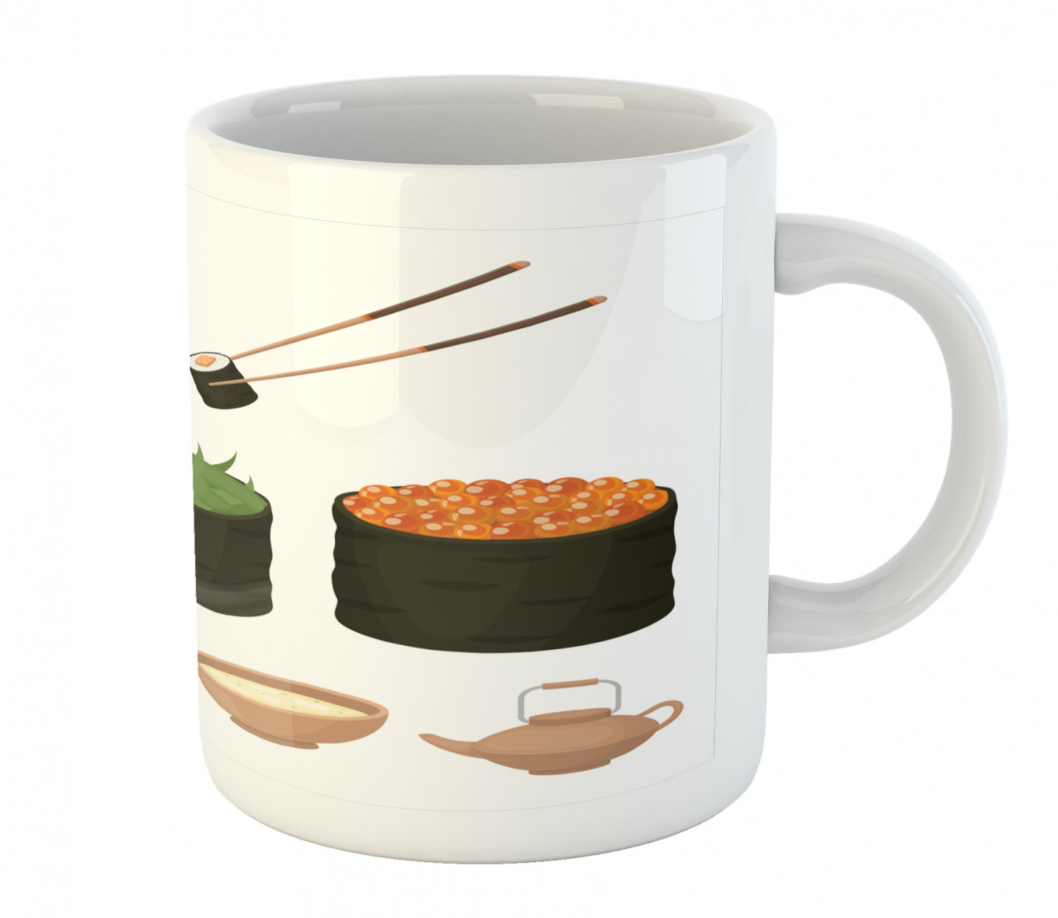Ceramic Mug for Hot Beverages 11 oz Drink Cup Ambesonne - Picture 86 of 244