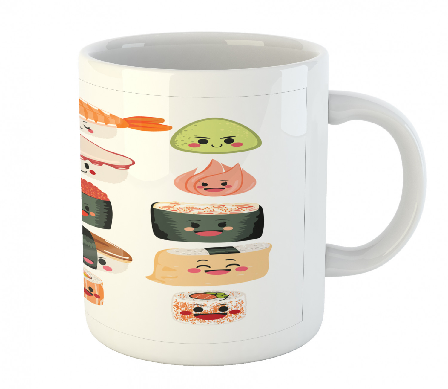 Ceramic Mug for Hot Beverages 11 oz Drink Cup Ambesonne - Picture 94 of 244