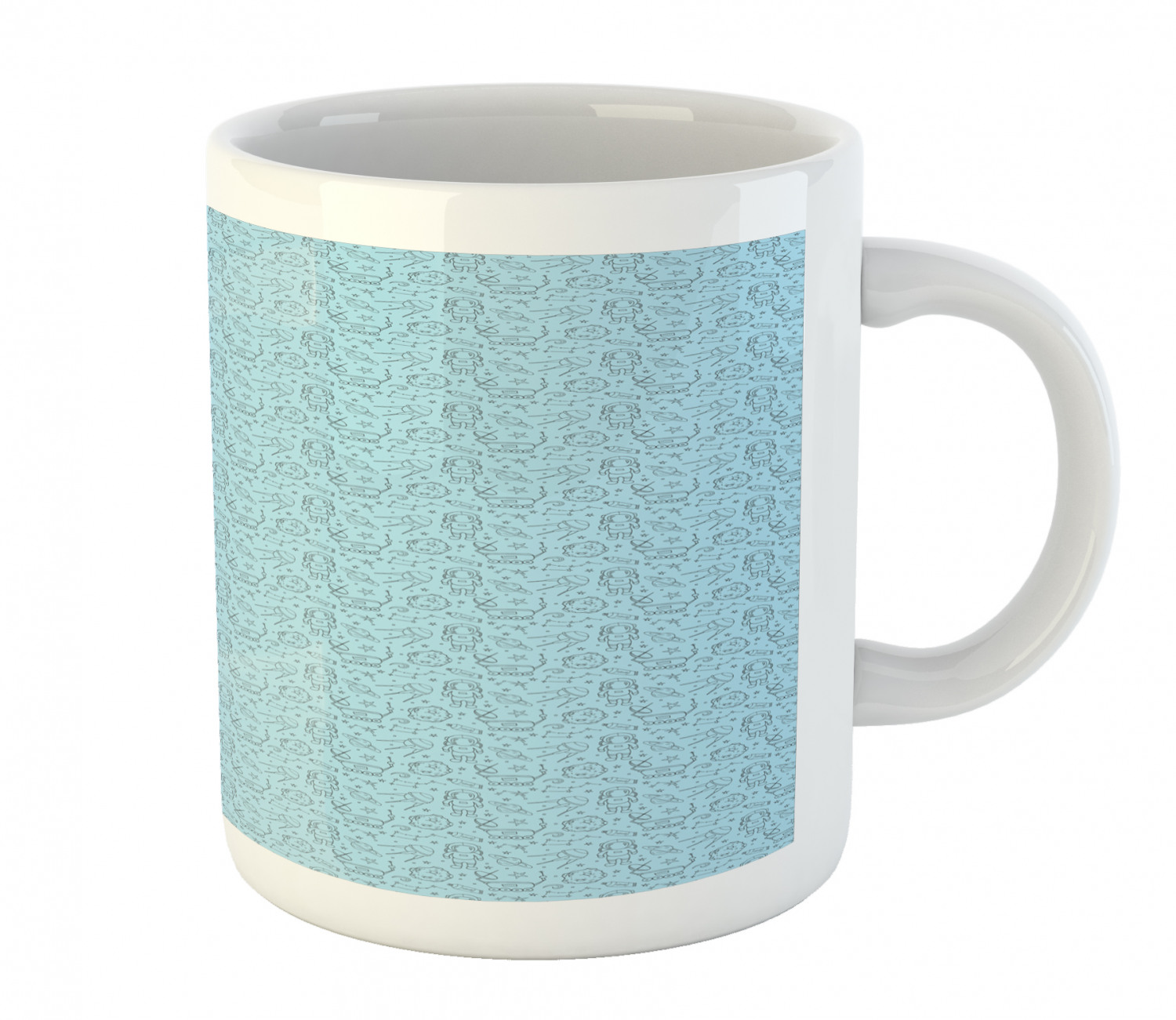 Ceramic Mug for Hot Beverages 11 oz Drink Cup Ambesonne - Picture 82 of 244