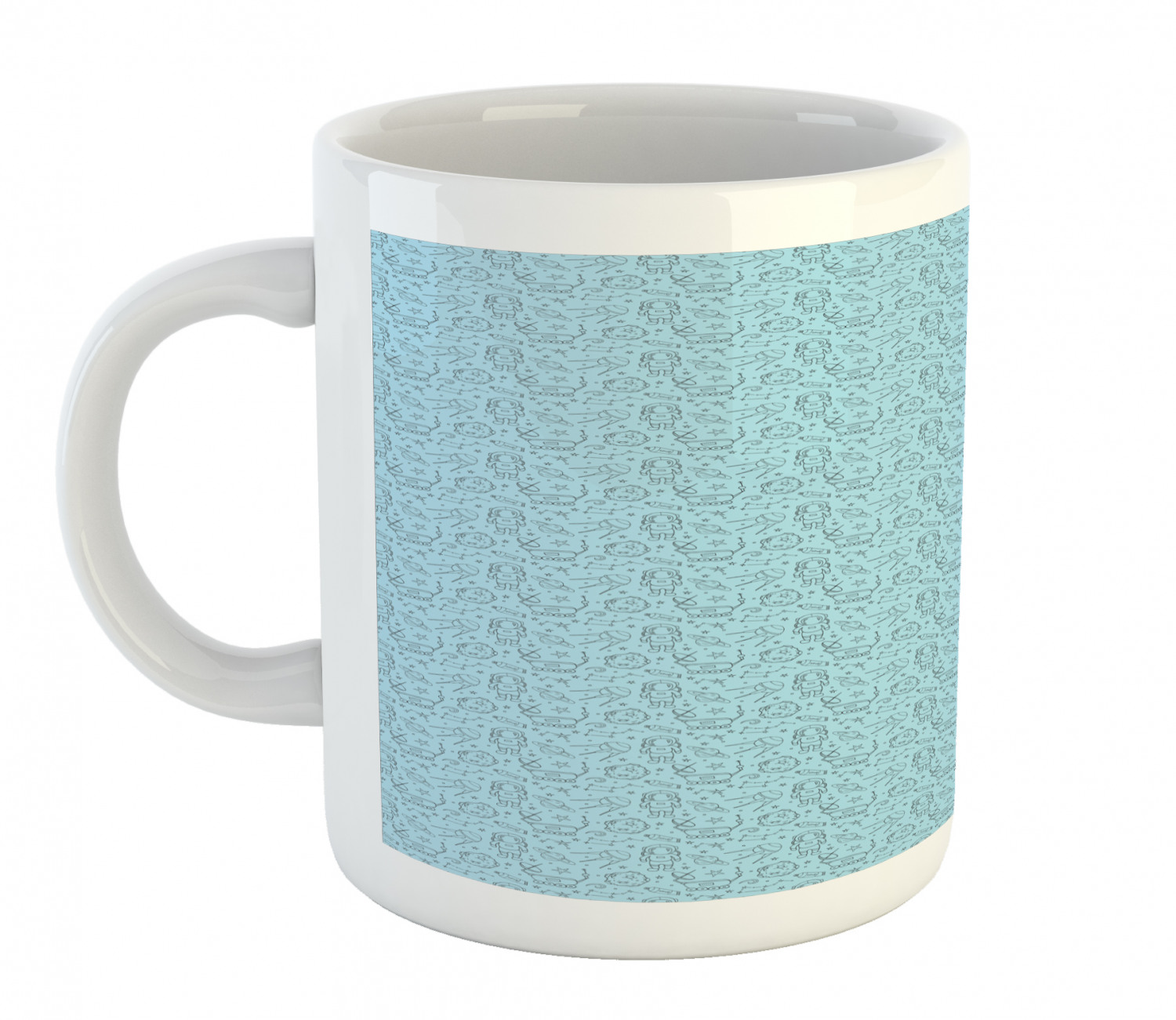 Ceramic Mug for Hot Beverages 11 oz Drink Cup Ambesonne - Picture 83 of 244