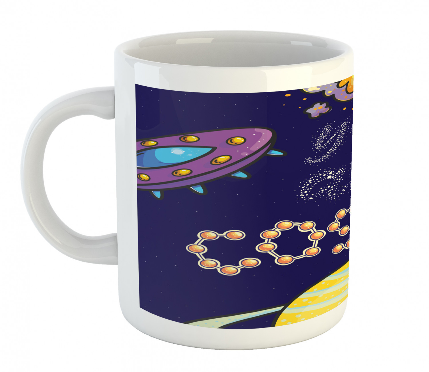 Ceramic Mug for Hot Beverages 11 oz Drink Cup Ambesonne - Picture 243 of 244