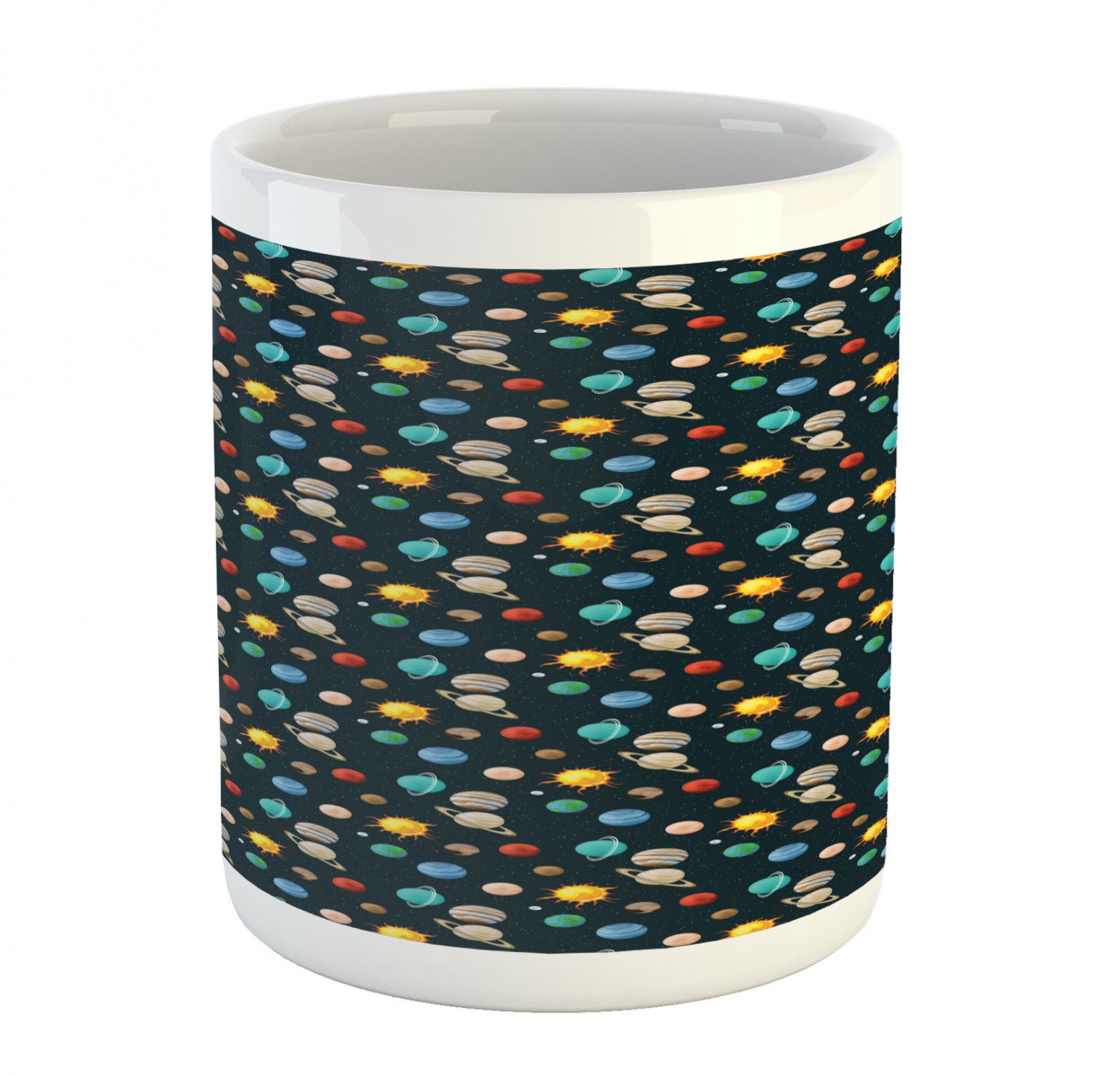 Ceramic Mug for Hot Beverages 11 oz Drink Cup Ambesonne - Picture 161 of 244