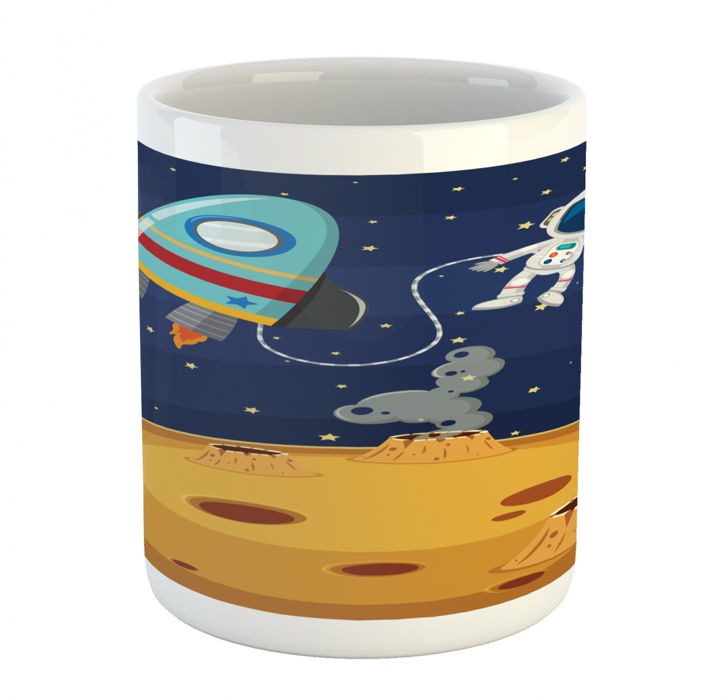 Ceramic Mug for Hot Beverages 11 oz Drink Cup Ambesonne - Picture 21 of 244