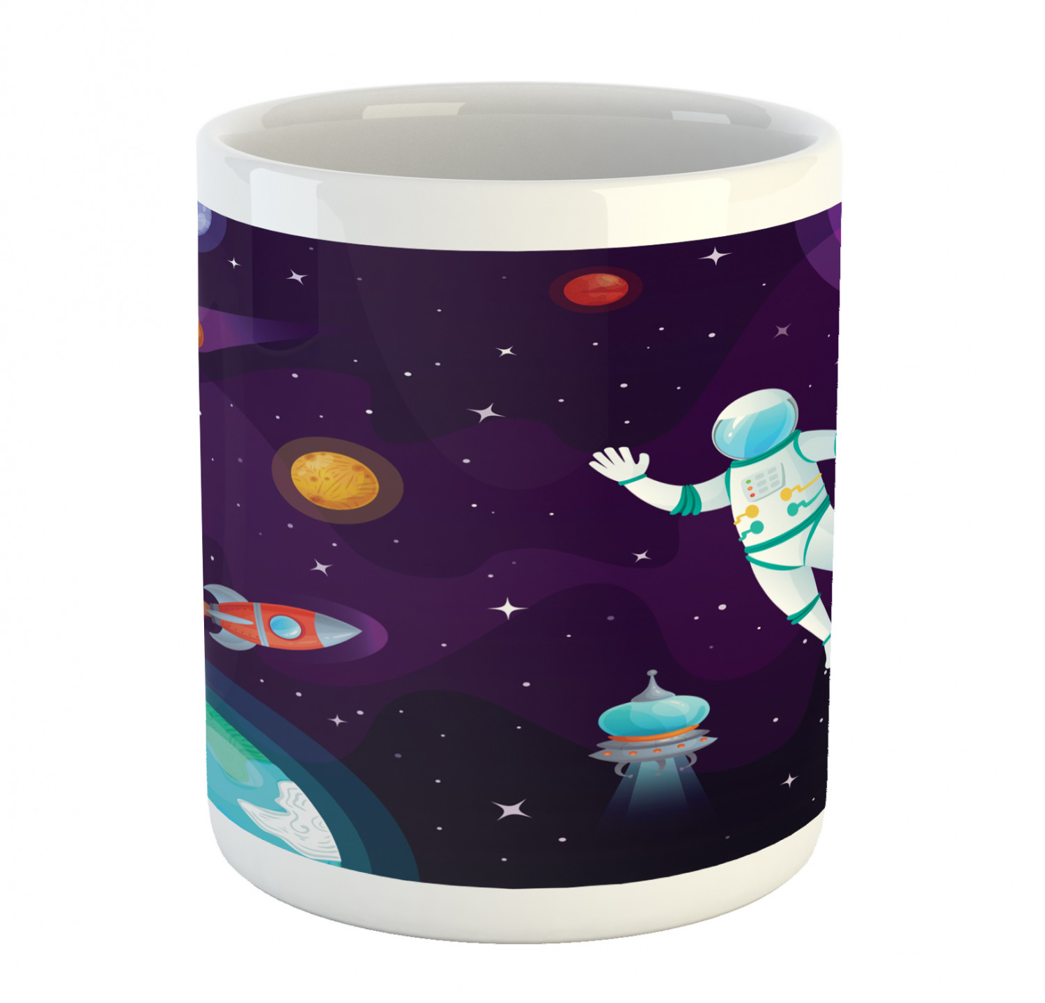 Ceramic Mug for Hot Beverages 11 oz Drink Cup Ambesonne - Picture 9 of 244
