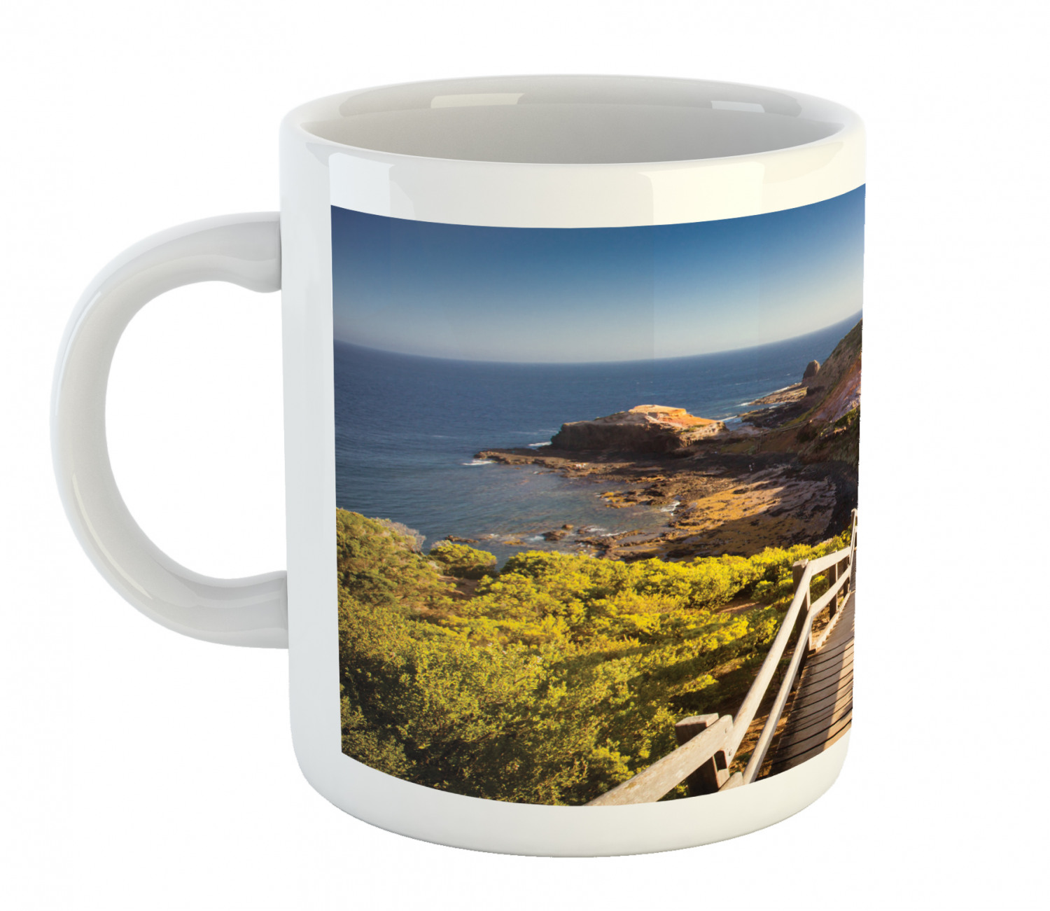 Ceramic Mug for Hot Beverages 11 oz Drink Cup Ambesonne - Picture 183 of 244
