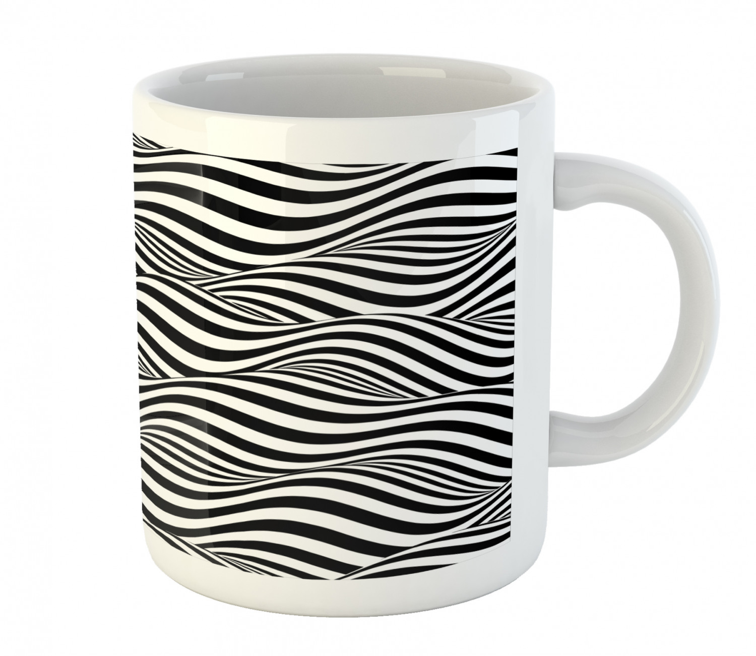 Ambesonne Abstract Surreal Ceramic Coffee Mug Cup for Water Tea Drinks, 11 oz - Picture 154 of 244