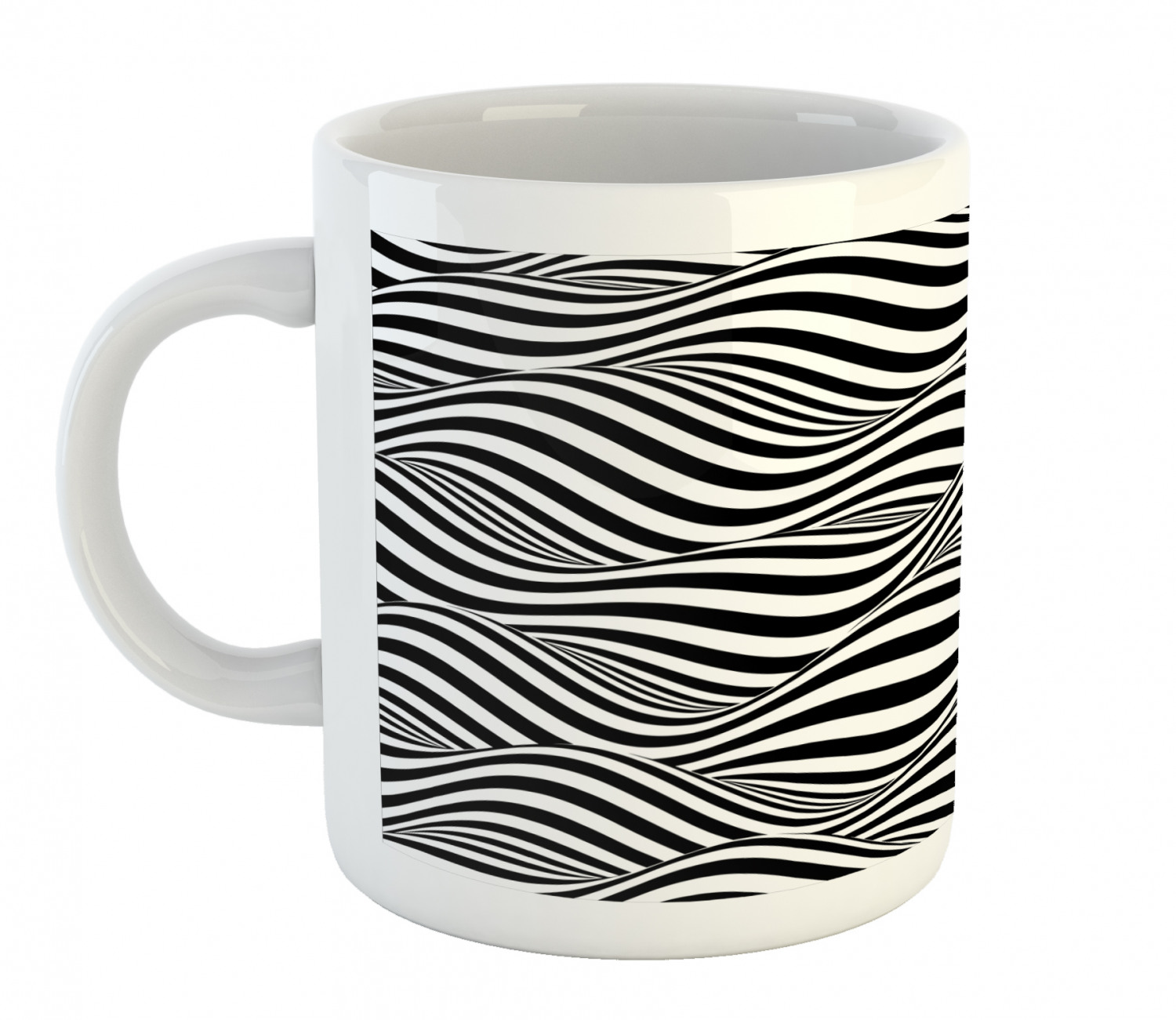 Ambesonne Abstract Surreal Ceramic Coffee Mug Cup for Water Tea Drinks, 11 oz - Picture 155 of 244