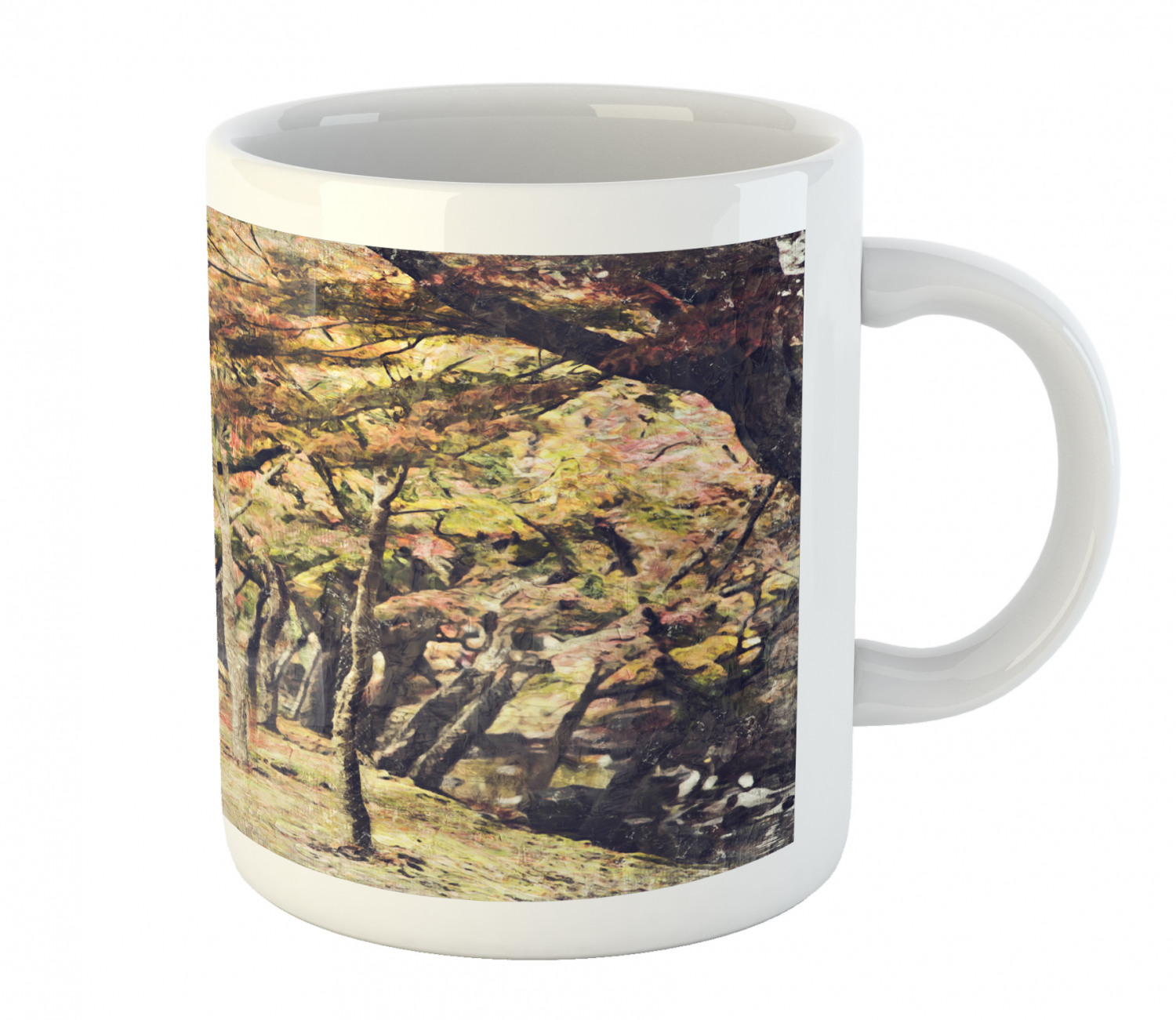 Ambesonne Abstract Surreal Ceramic Coffee Mug Cup for Water Tea Drinks, 11 oz - Picture 162 of 244