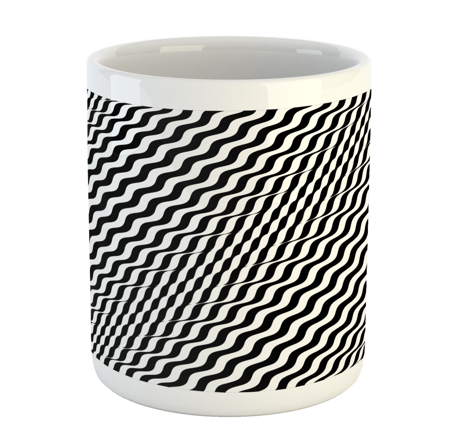 Ambesonne Abstract Surreal Ceramic Coffee Mug Cup for Water Tea Drinks, 11 oz - Picture 213 of 244