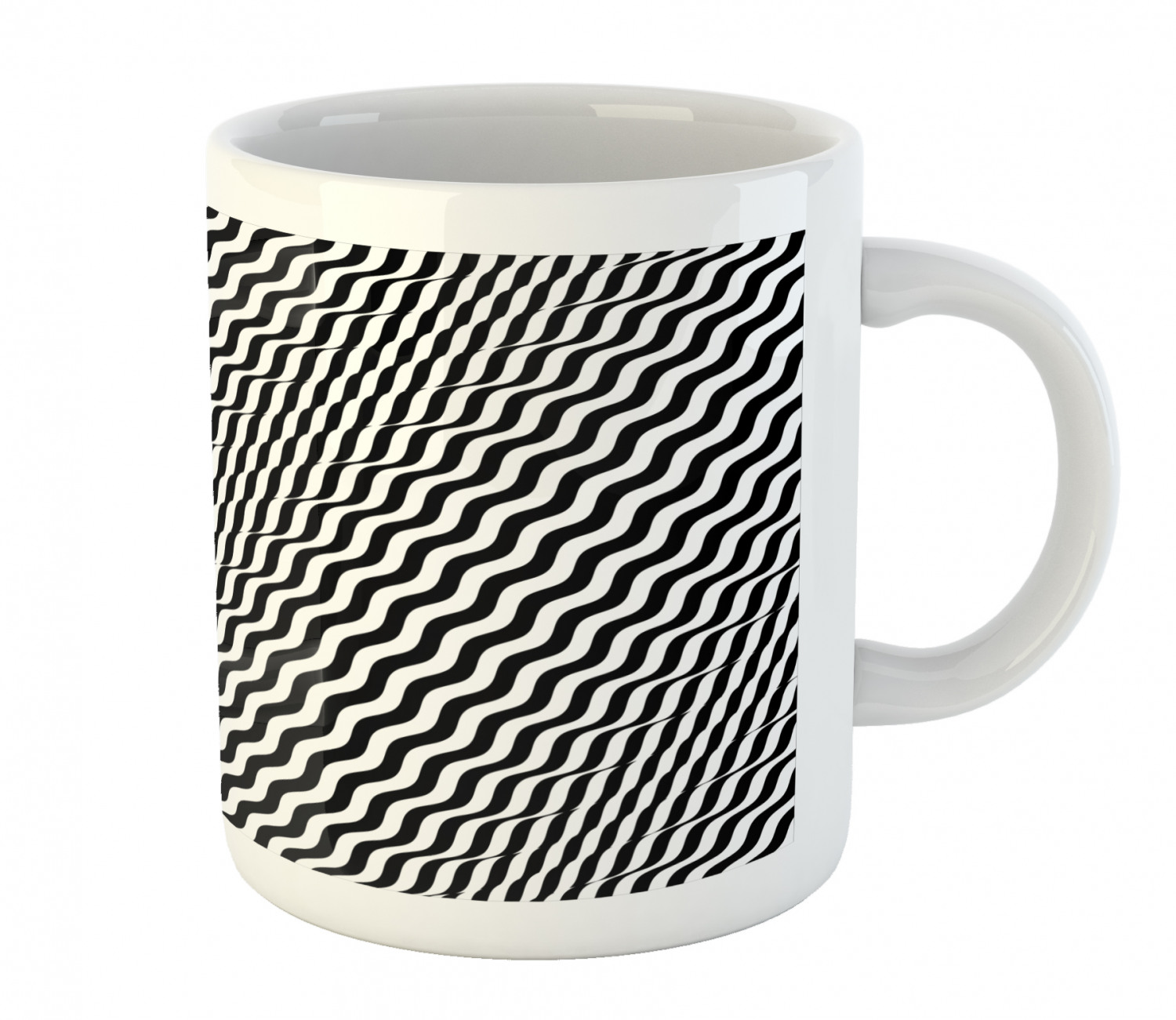 Ambesonne Abstract Surreal Ceramic Coffee Mug Cup for Water Tea Drinks, 11 oz - Picture 214 of 244