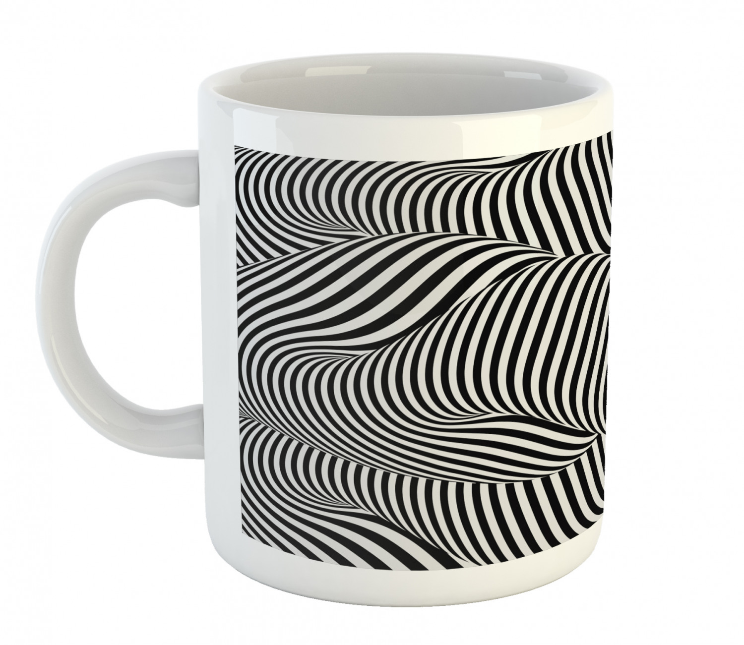 Ambesonne Abstract Surreal Ceramic Coffee Mug Cup for Water Tea Drinks, 11 oz - Picture 175 of 244