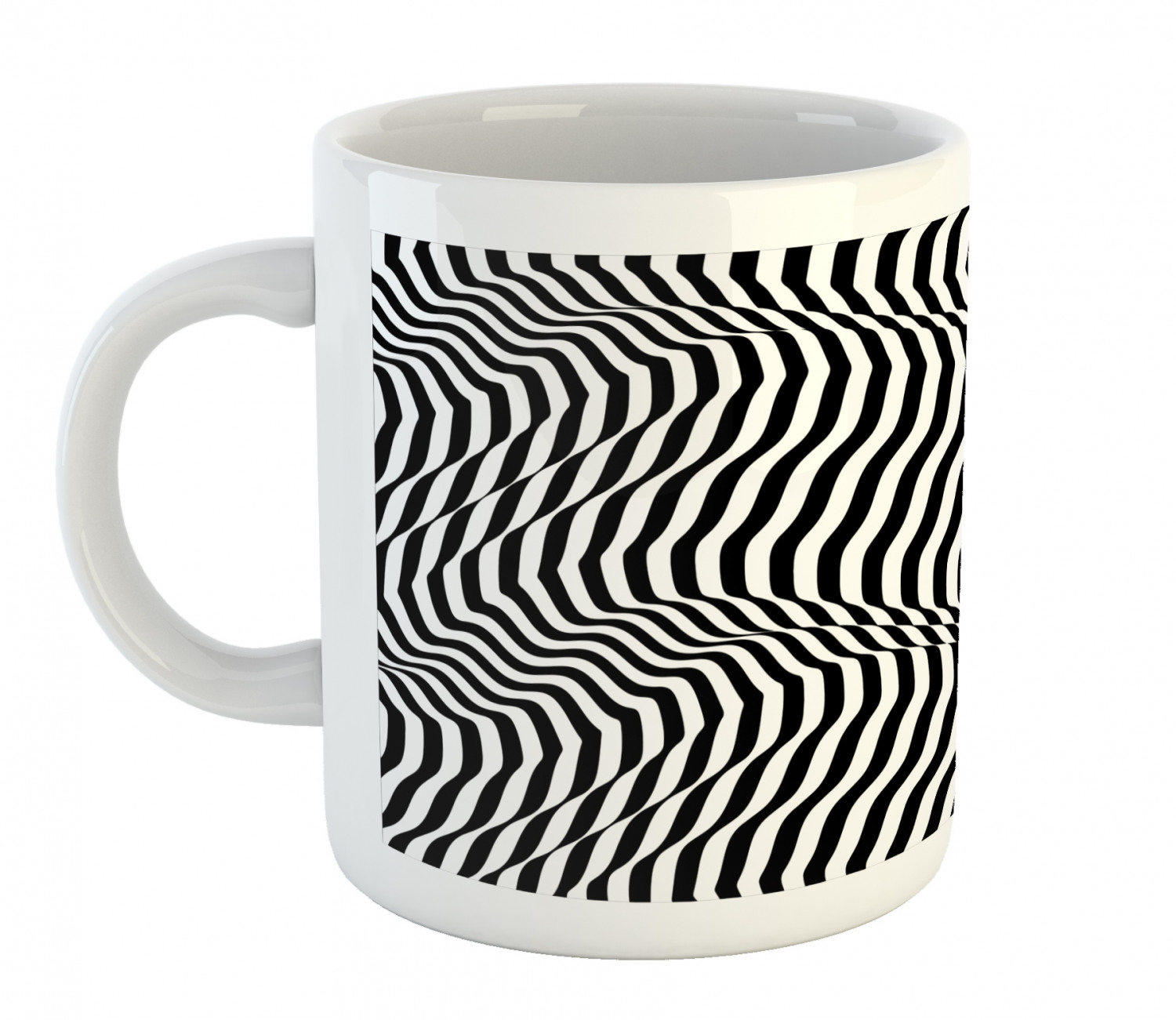 Ambesonne Abstract Surreal Ceramic Coffee Mug Cup for Water Tea Drinks, 11 oz - Picture 119 of 244