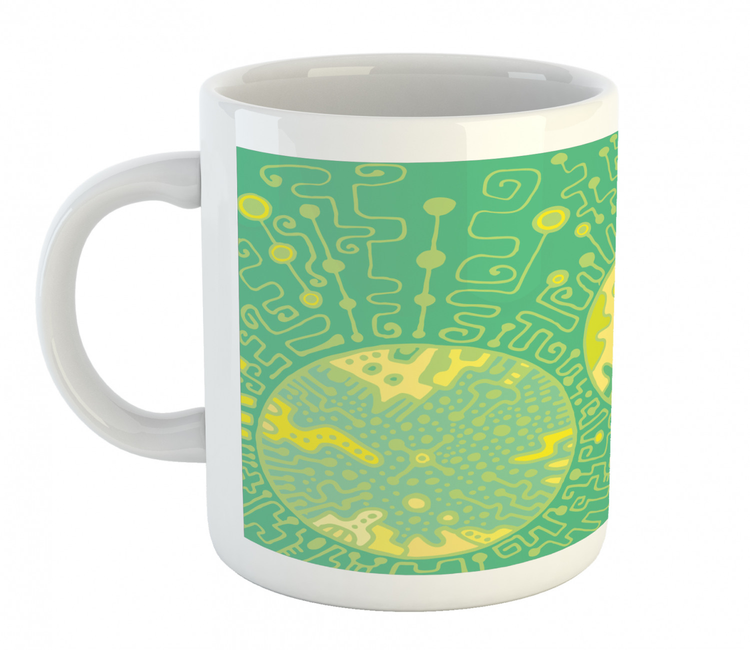 Ambesonne Abstract Surreal Ceramic Coffee Mug Cup for Water Tea Drinks, 11 oz - Picture 43 of 244